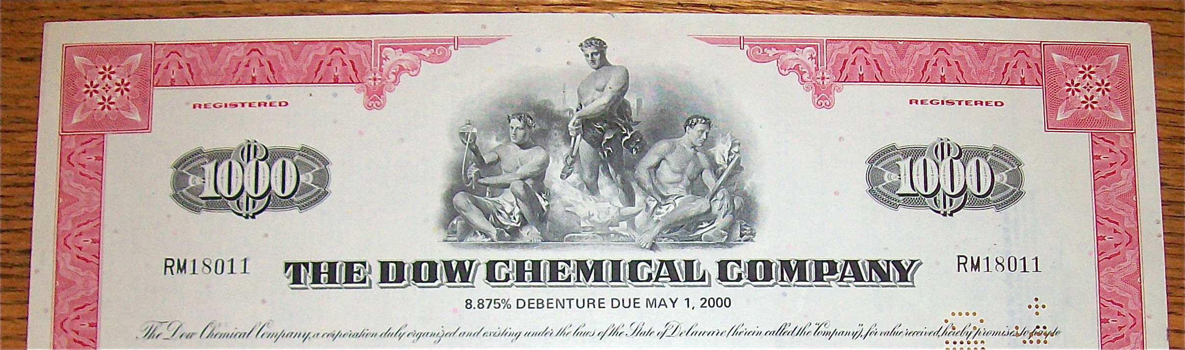 1983 Dow Chemical Company Stock Certificate