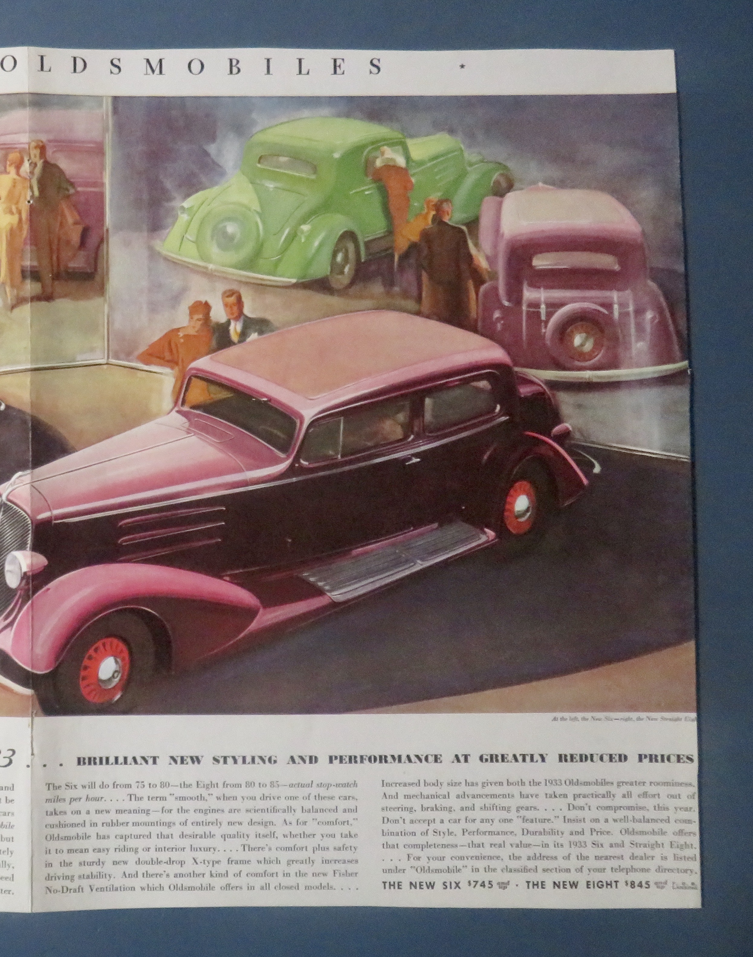 1933 Oldsmobile with New Six & New Straight Eight