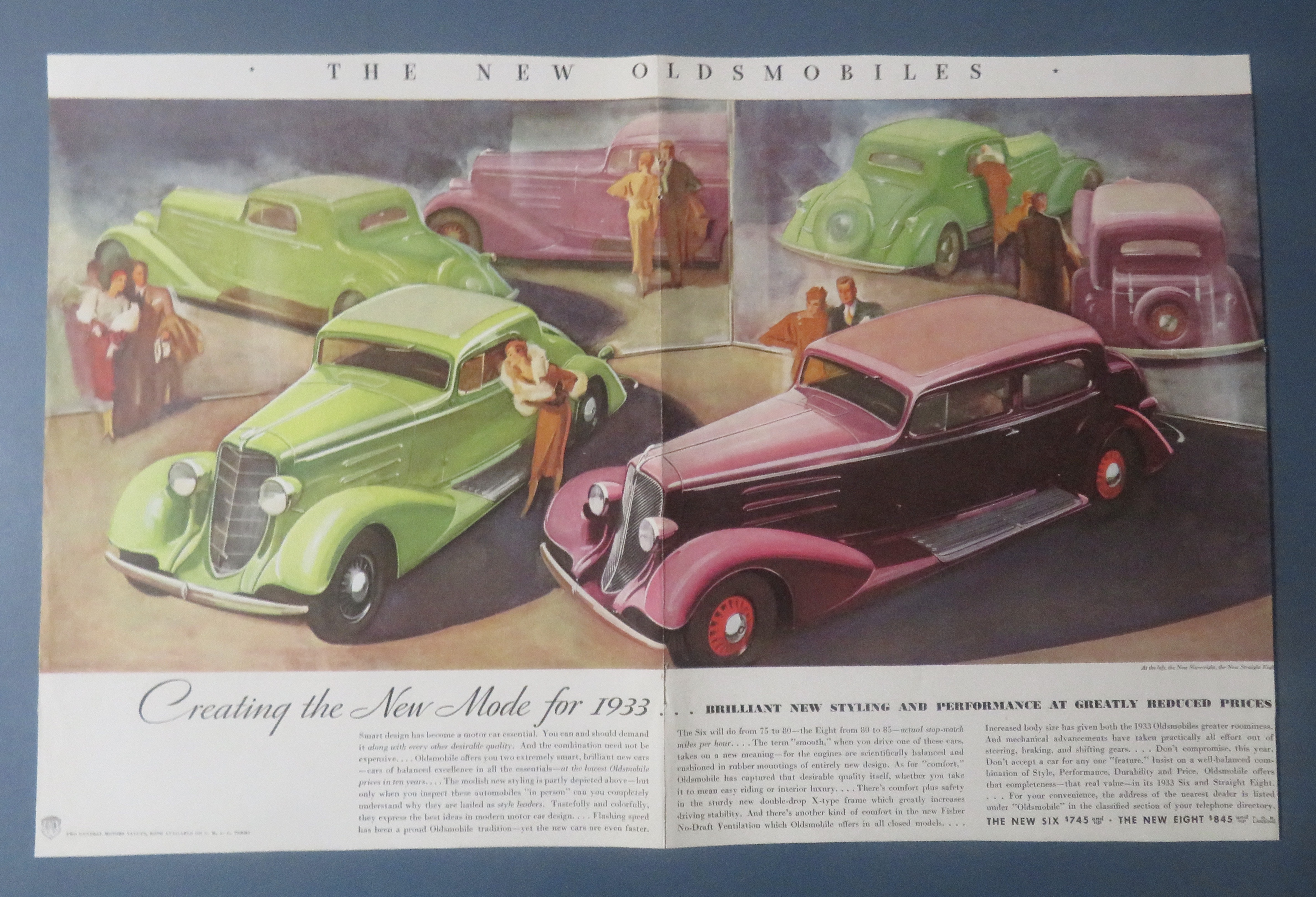 1933 Oldsmobile with New Six & New Straight Eight