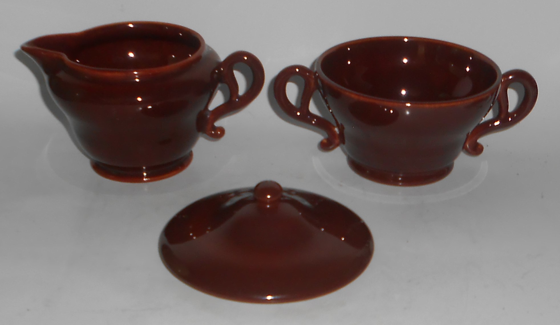 VINTAGE Franciscan Pottery El Patio Redwood Creamer/Sug