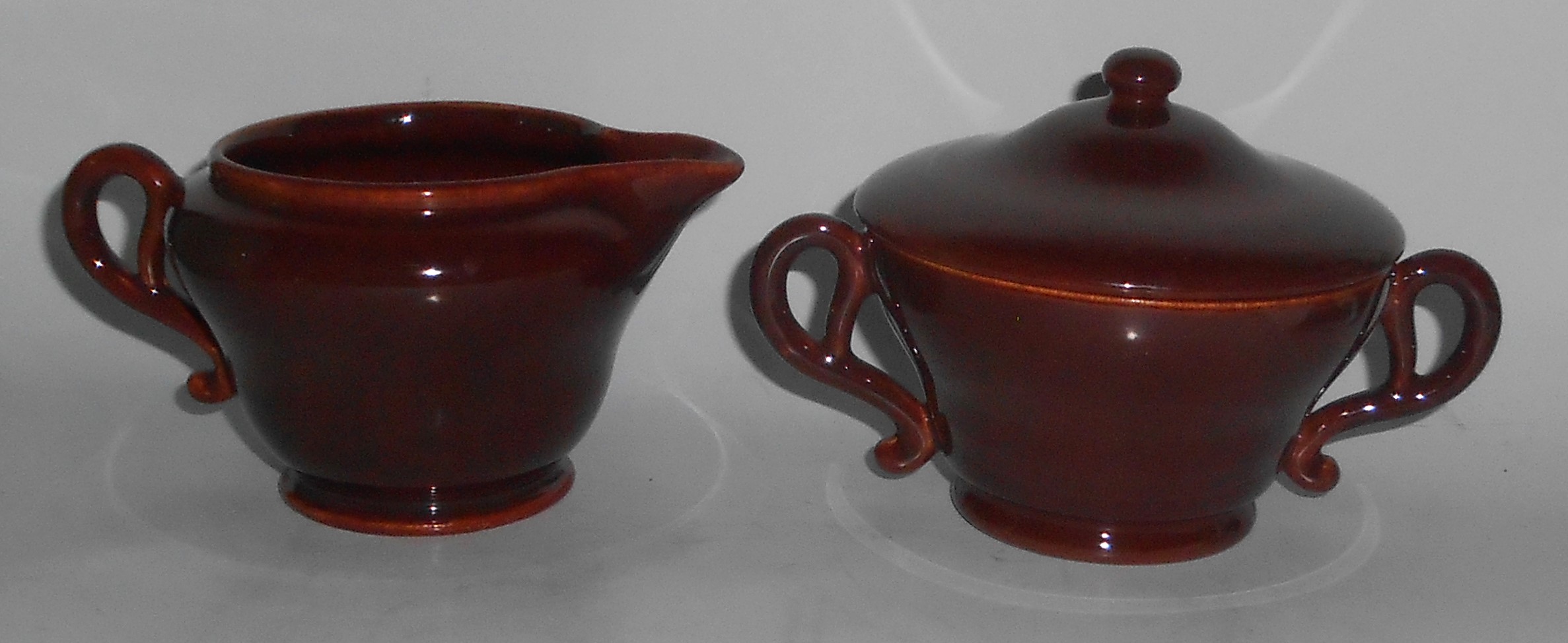 VINTAGE Franciscan Pottery El Patio Redwood Creamer/Sug