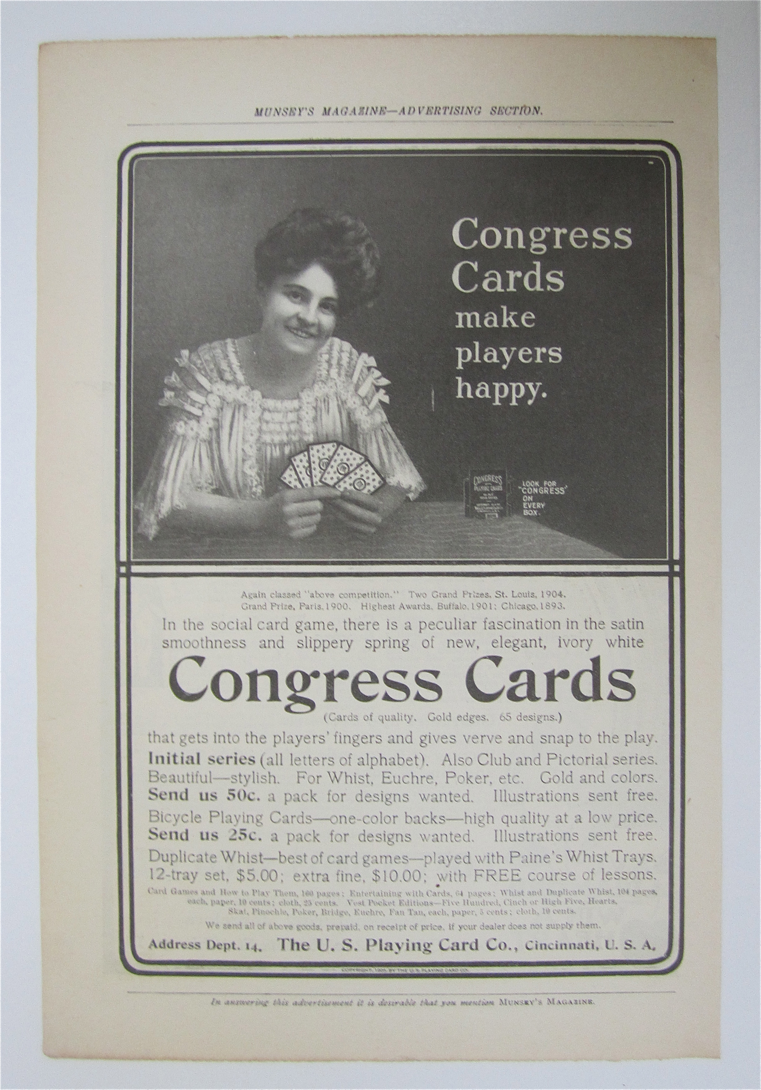 1905 Congress Cards with Woman Holding Cards
