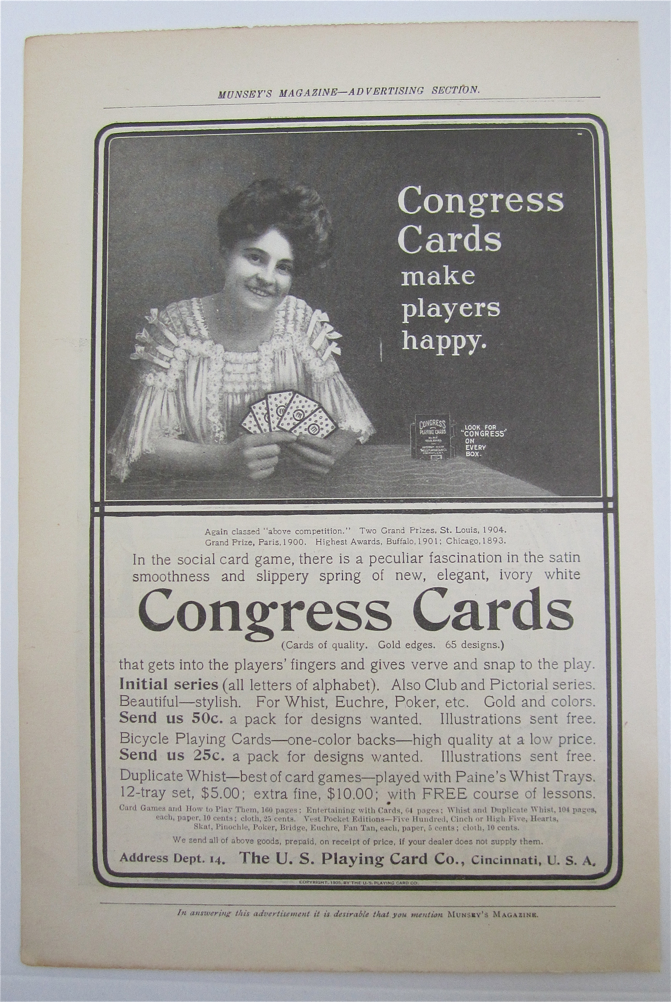 1905 Congress Cards with Woman Holding Cards