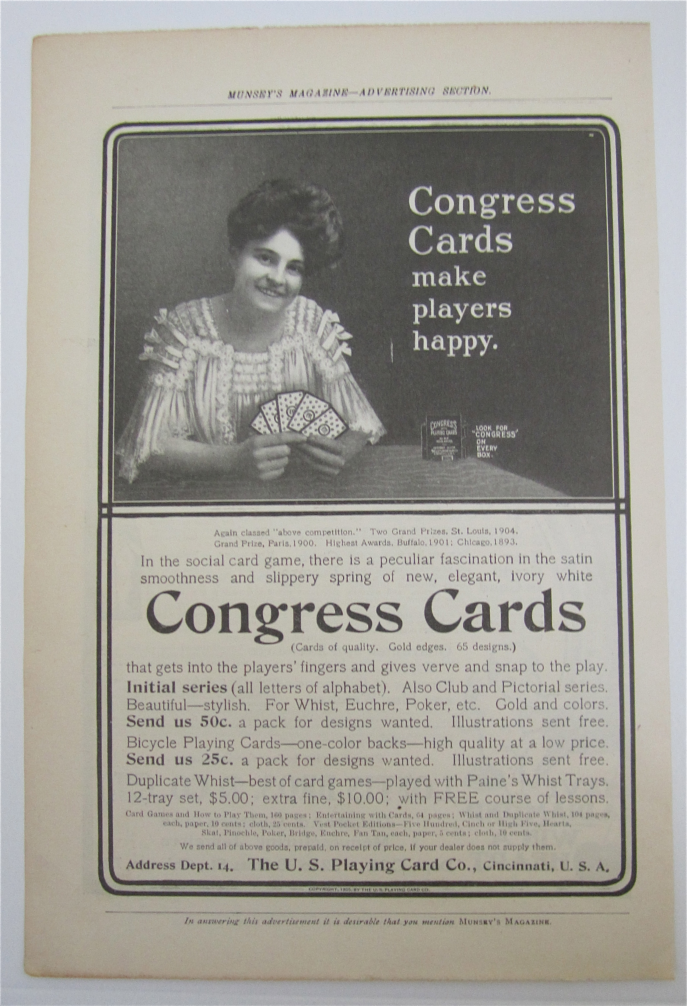 1905 Congress Cards with Woman Holding Cards