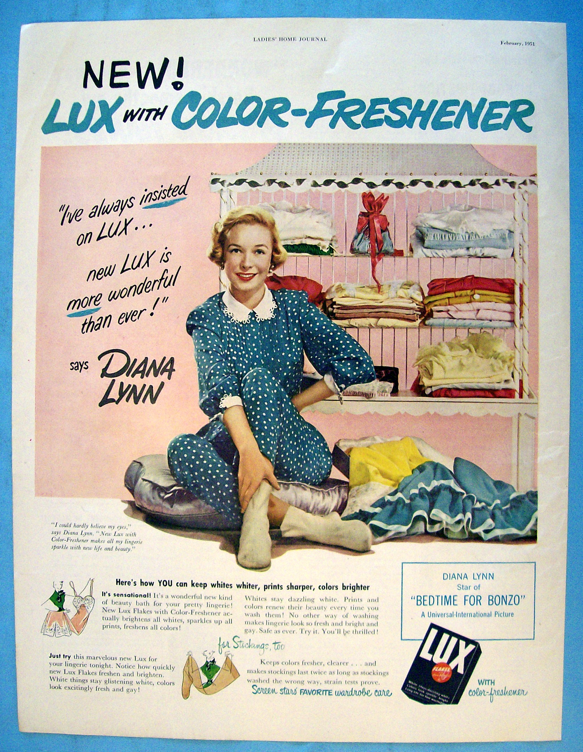 1951 Lux Soap with Diana Lynn