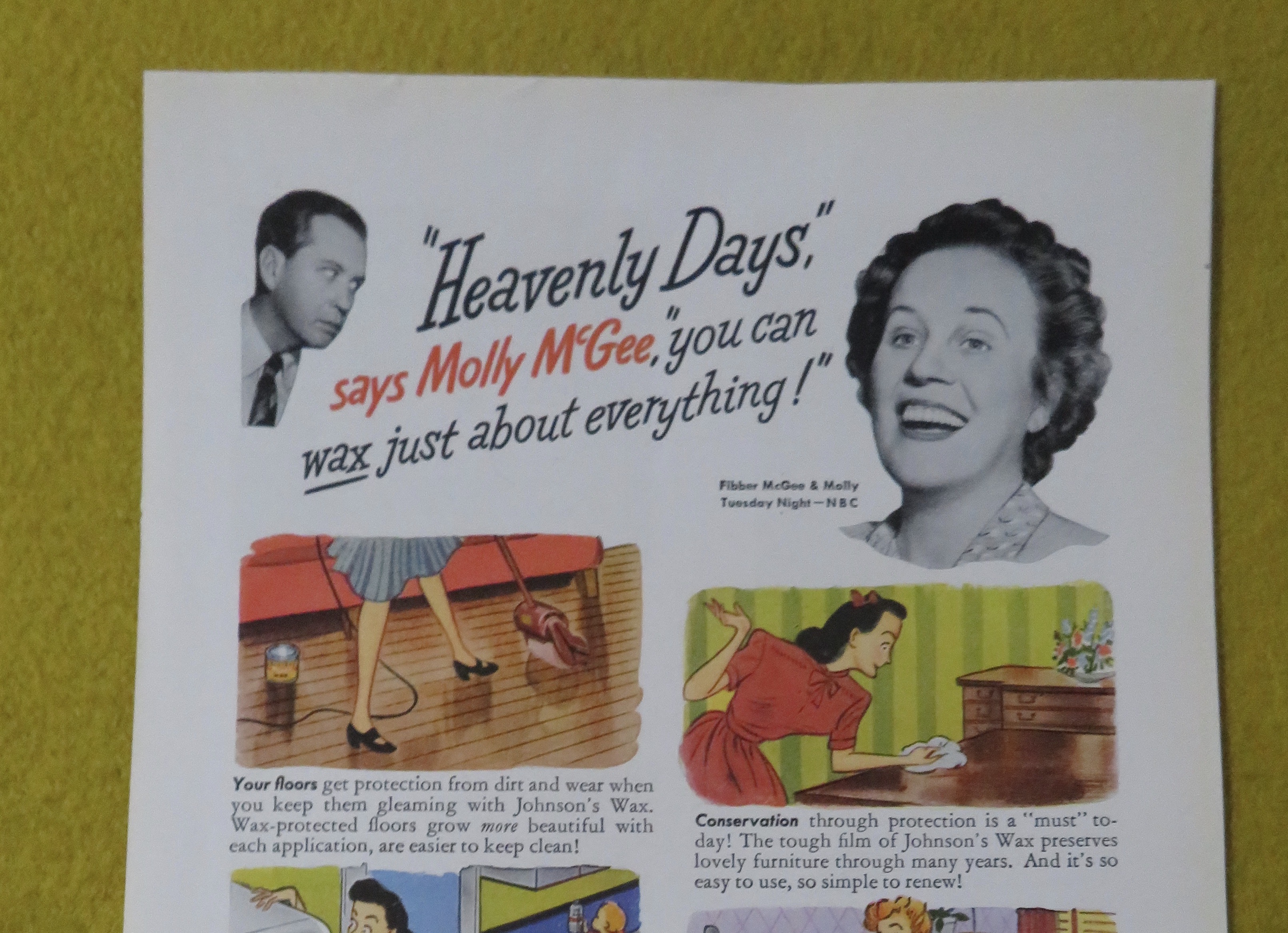 1945 Johnson's Wax with Fibber McGee & Molly