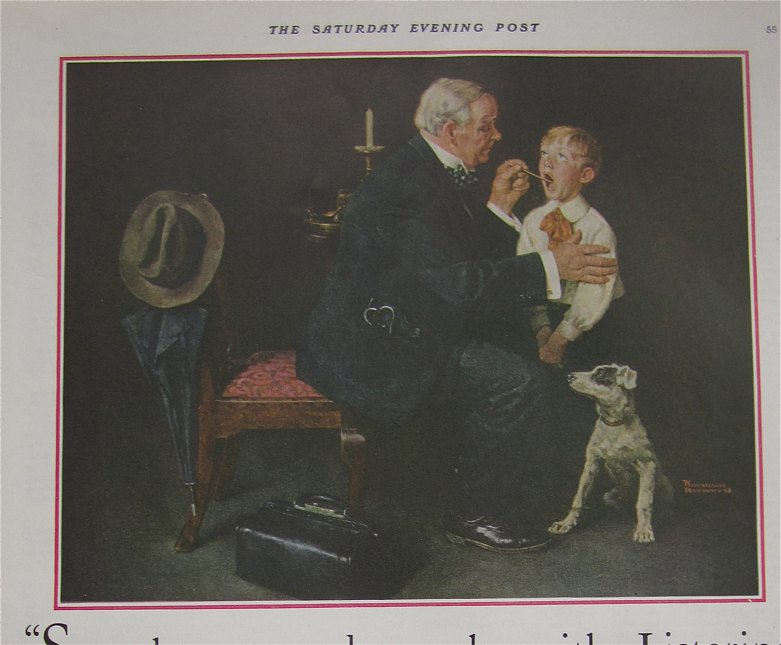 1931 Listerine w/Doctor & Little Boy By Norman Rockwell