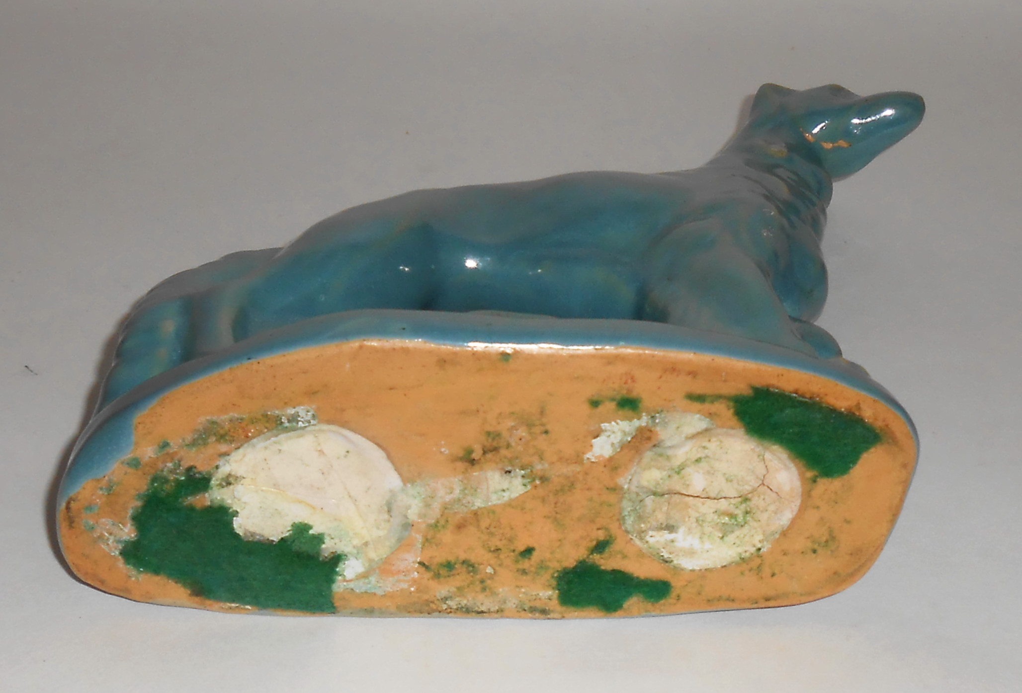 Rosemeade Pottery Wolfhound Green Bookend! MINT!