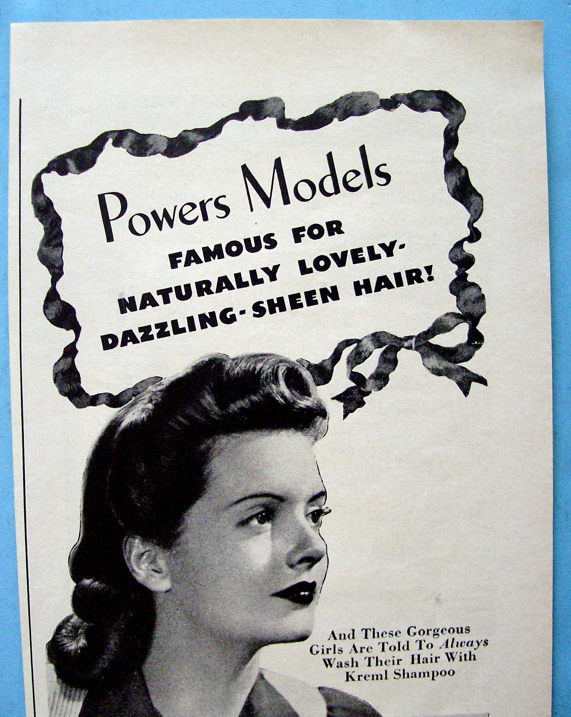 Vintage Ad: 1943 Kreml Shampoo w/ Powers Model