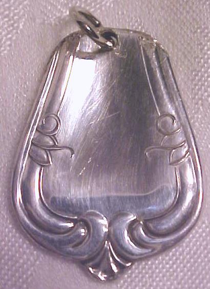 Silverplated Spoon Pendant Elegant Floral