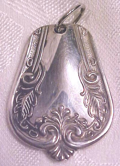 Silverplated Spoon Pendant Elegant Floral