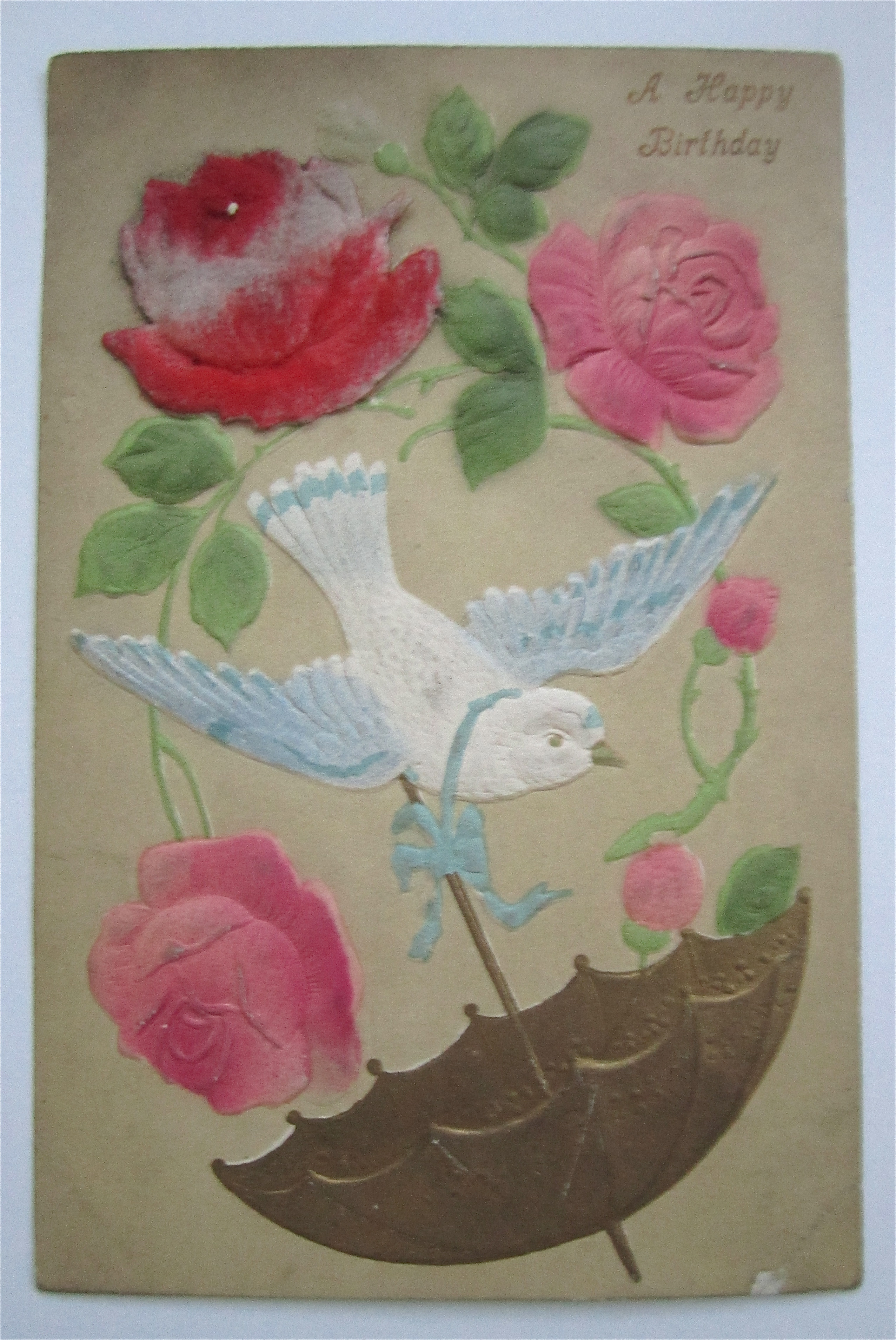A Bird Holding An Umbrella Postcard