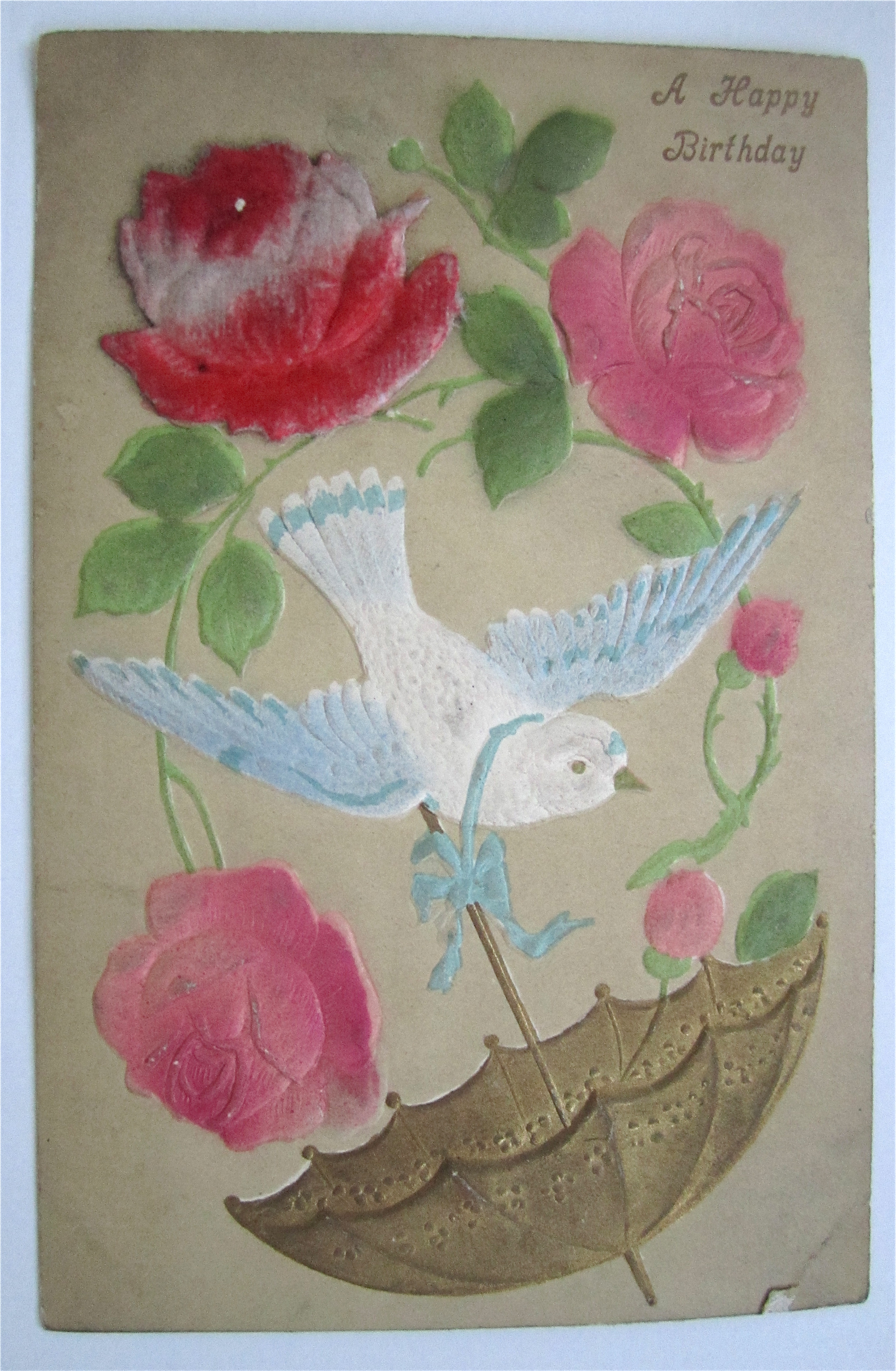 A Bird Holding An Umbrella Postcard