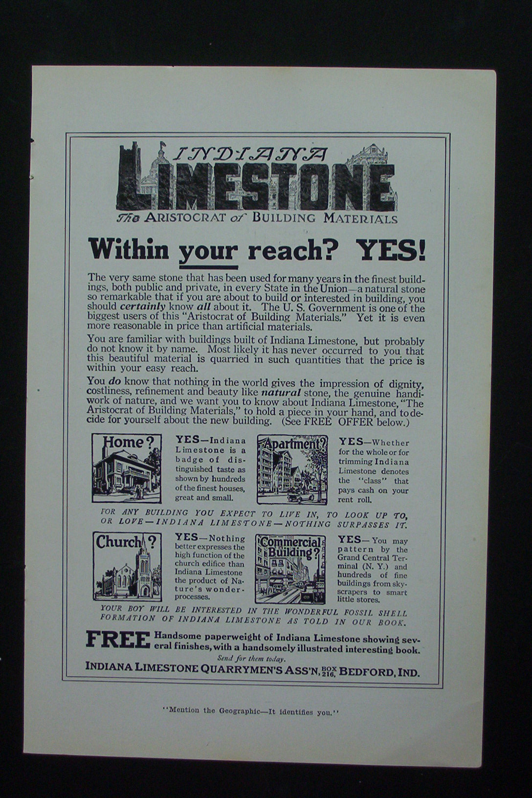 1917 Indiana Limestone with Many Ways To Use Limestone