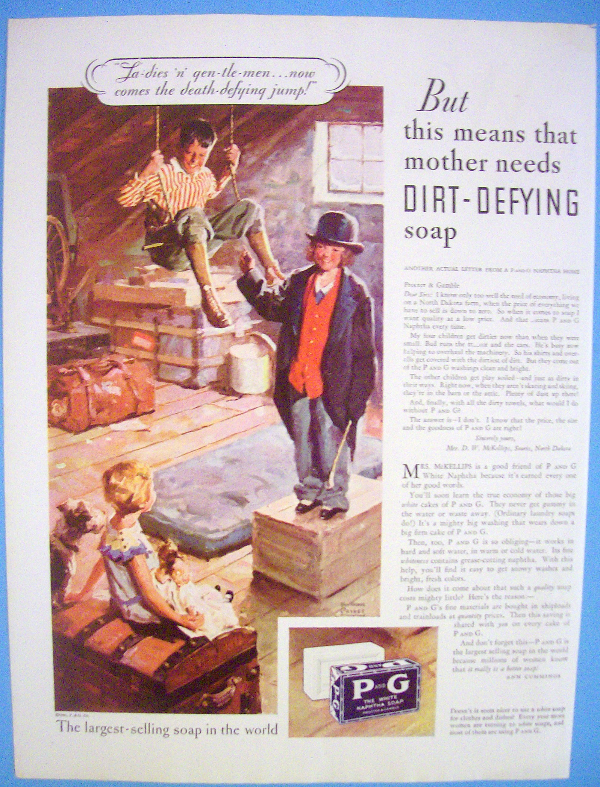 1938 P & G White Soap with Children Playing