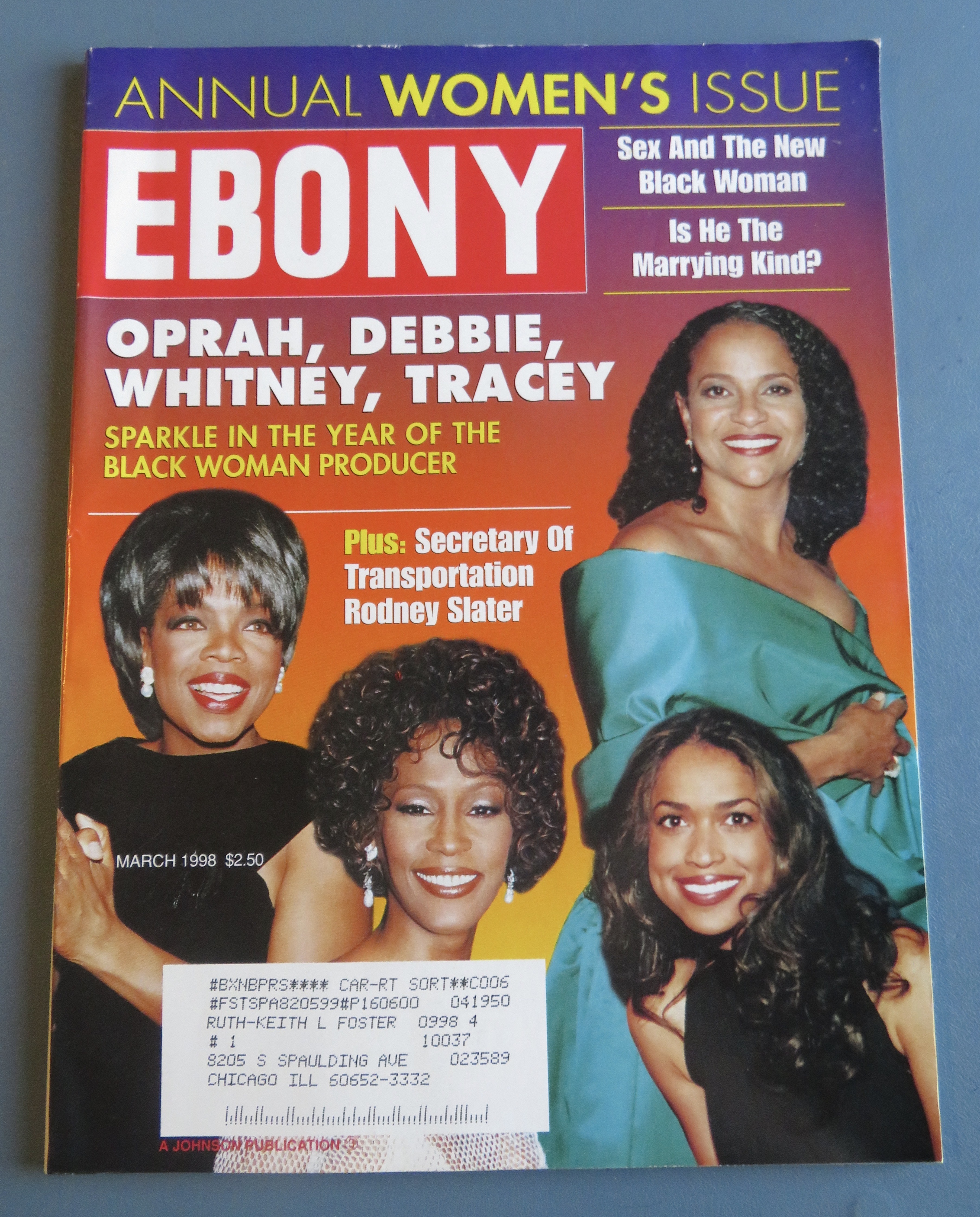 Ebony Magazine - March 1998 - Oprah, Whitney & More
