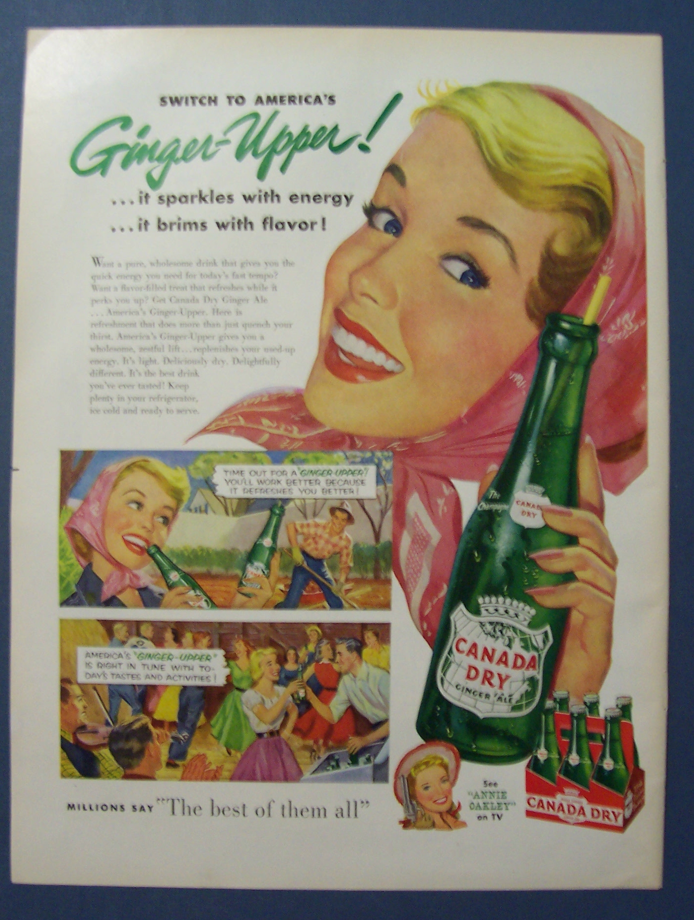 Vintage Ad: 1954 Canada Dry Ginger Ale