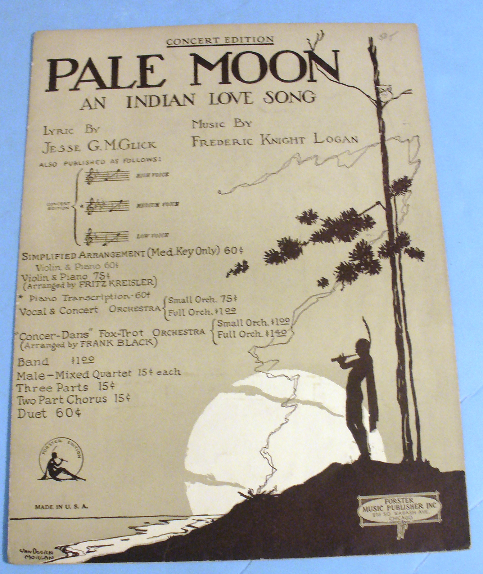 1920 Pale Moon Cindian Love Song Cover by Van D. Morgan