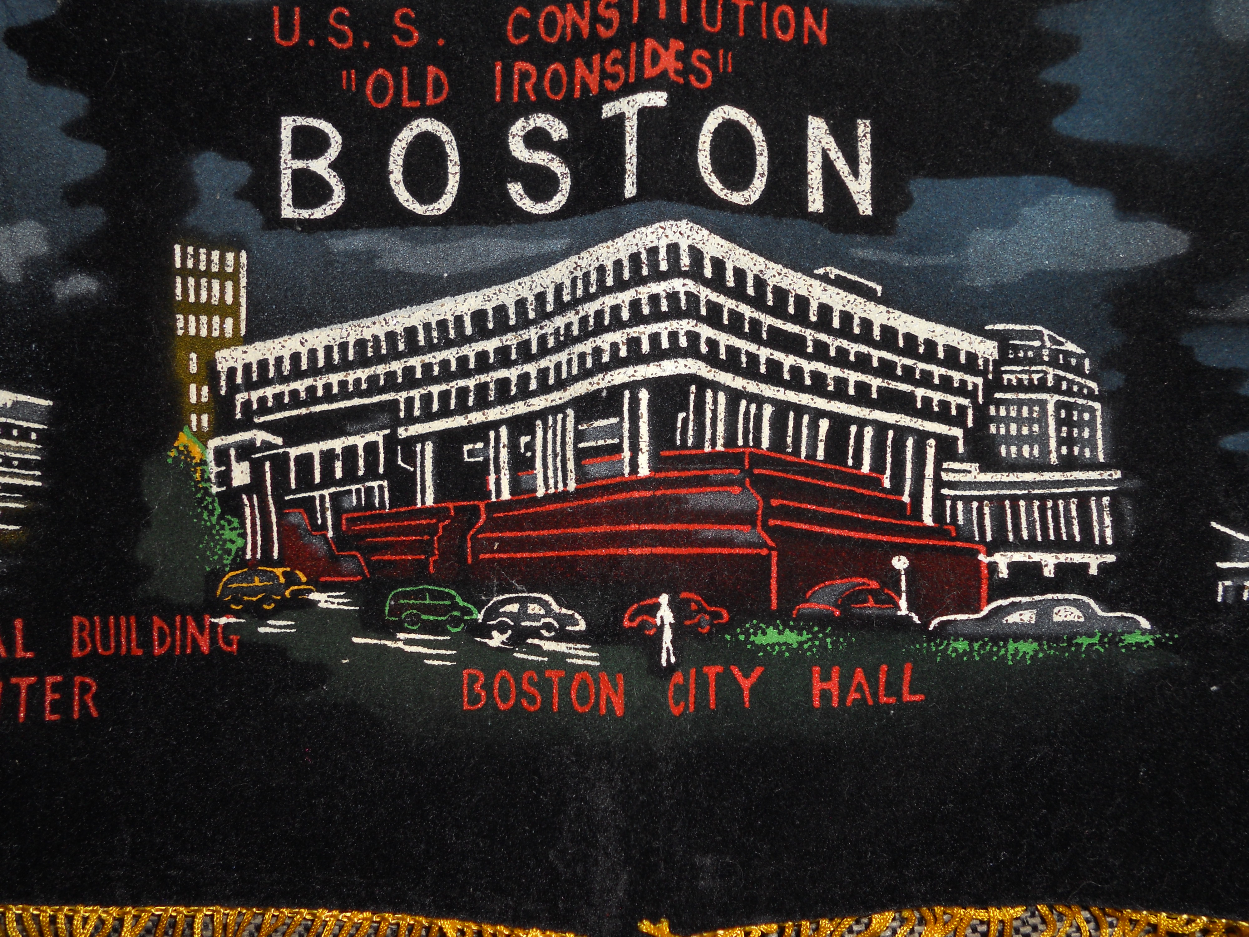 Old and New Boston Pillow Cover