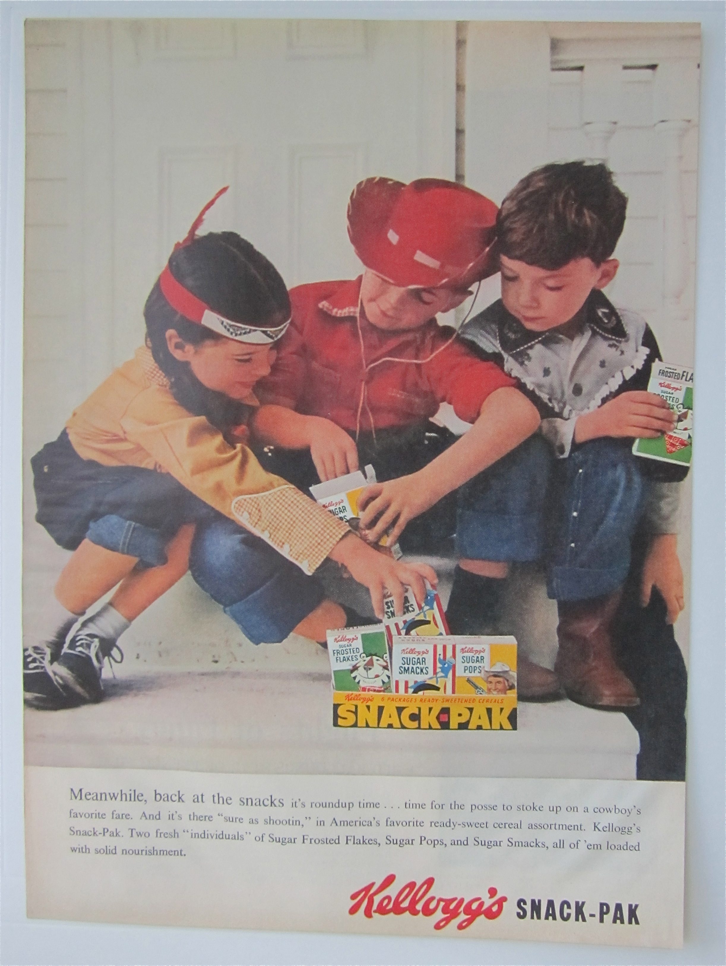 1957 Kellogg's Snack Pak with Children Picking A Box
