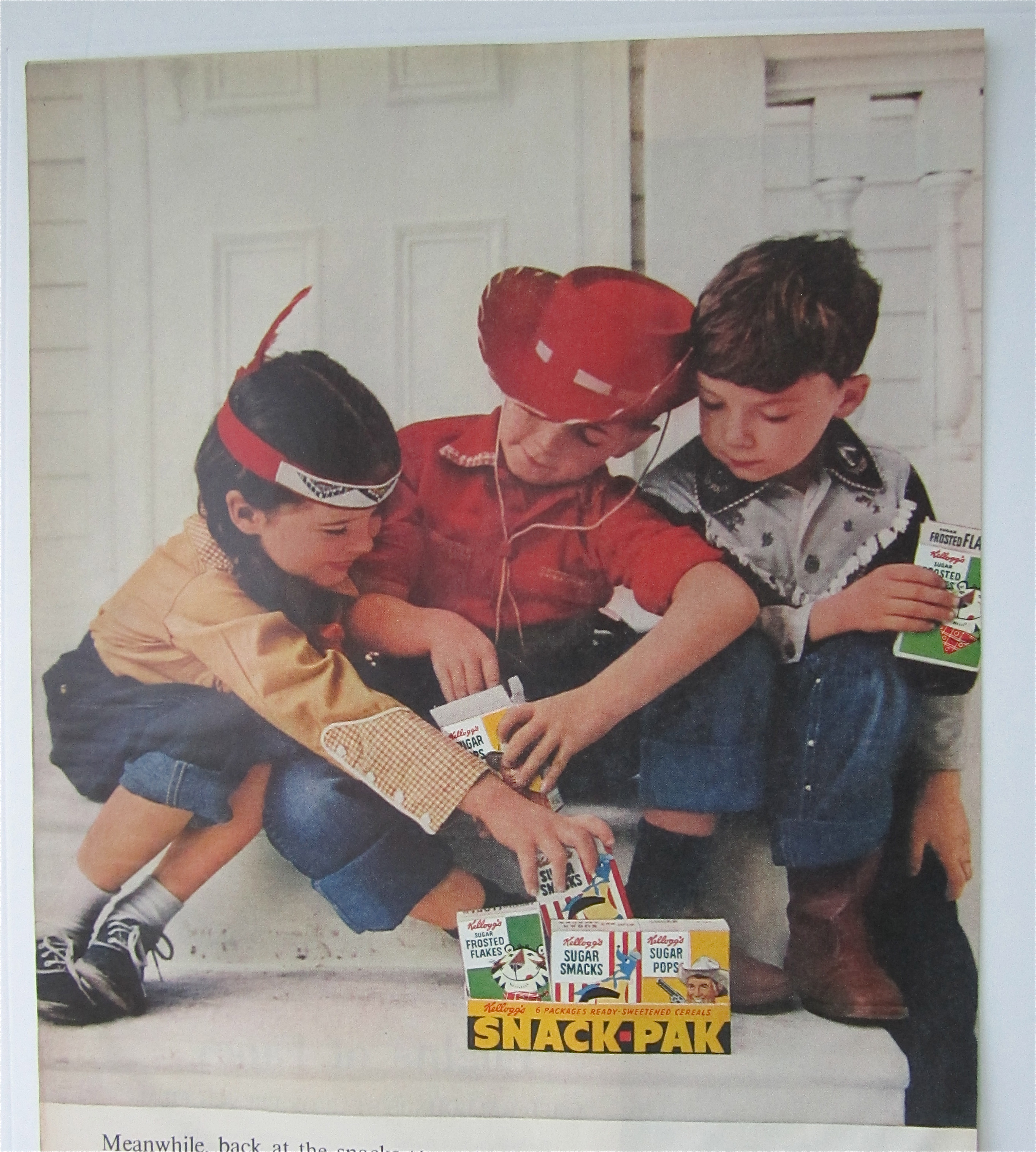 1957 Kellogg's Snack Pak with Children Picking A Box