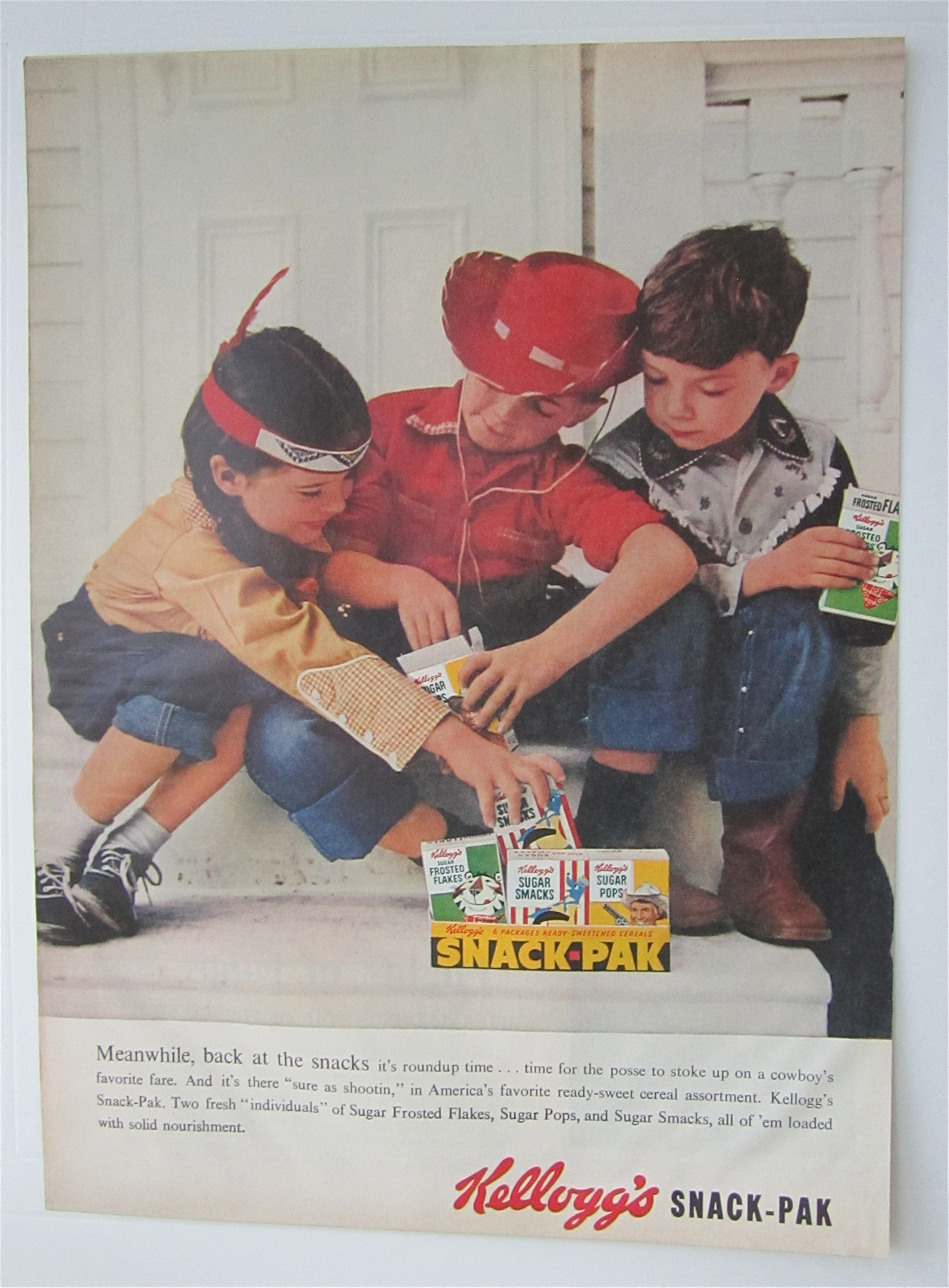 1957 Kellogg's Snack Pak with Children Picking A Box