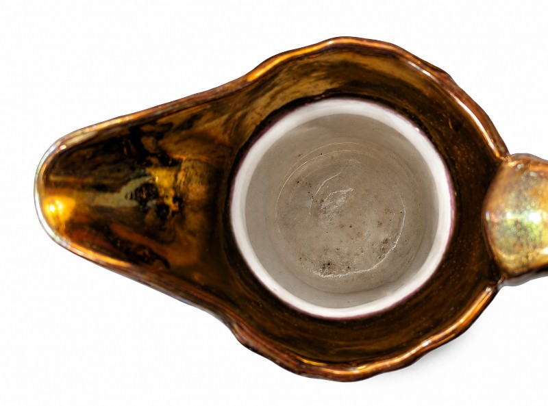 32 copper lusterware pitcher top