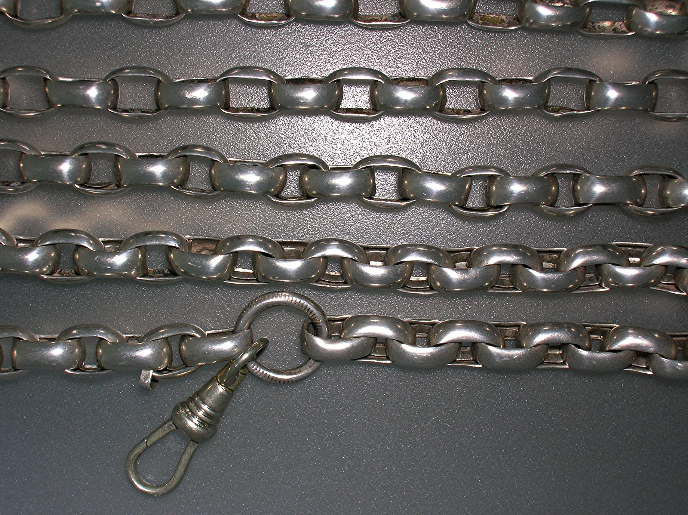 Antique Silver 66 Inch Antique Chain Watch Fob End