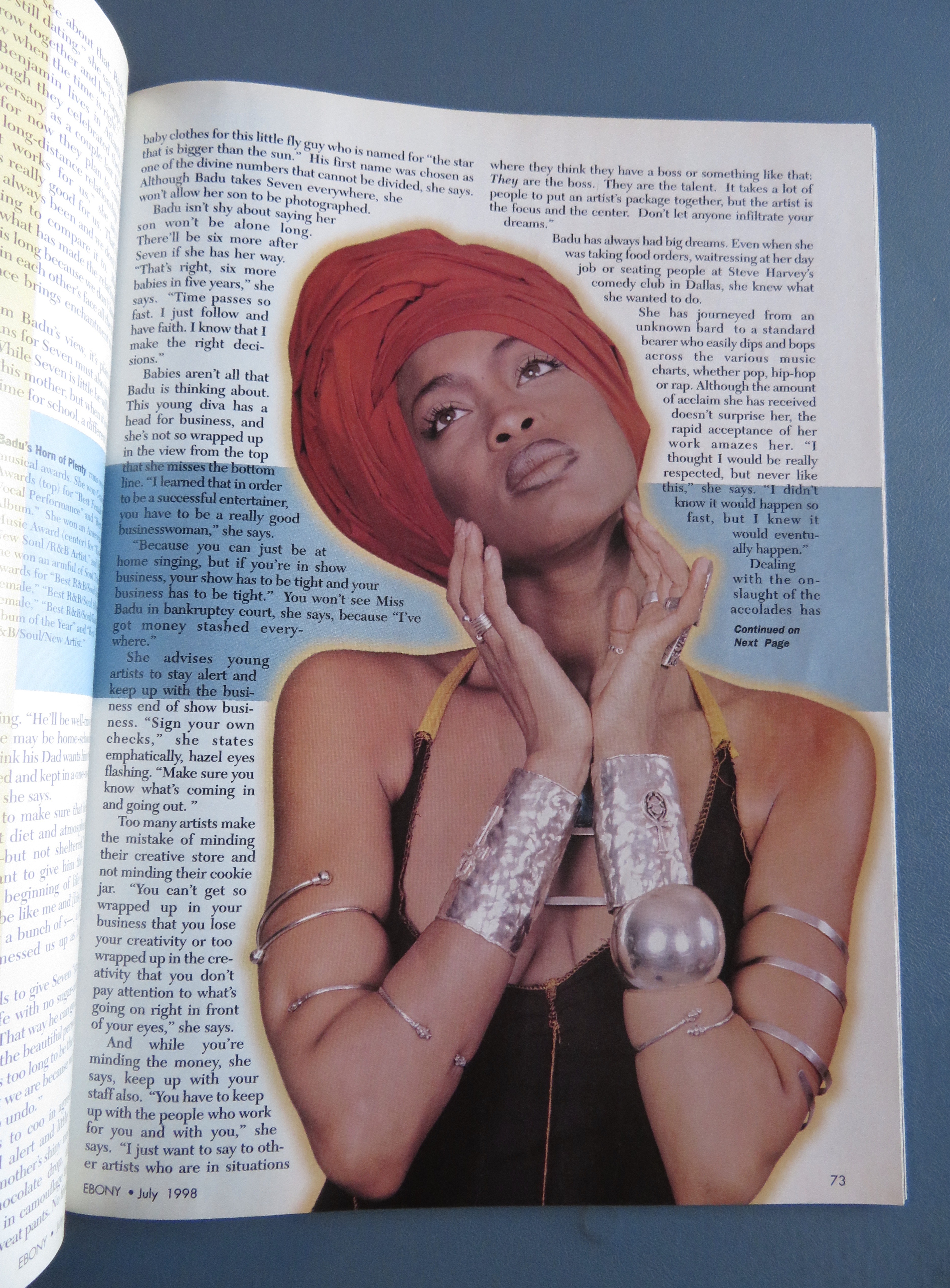 Ebony Magazine July 1998 Erykah Badu