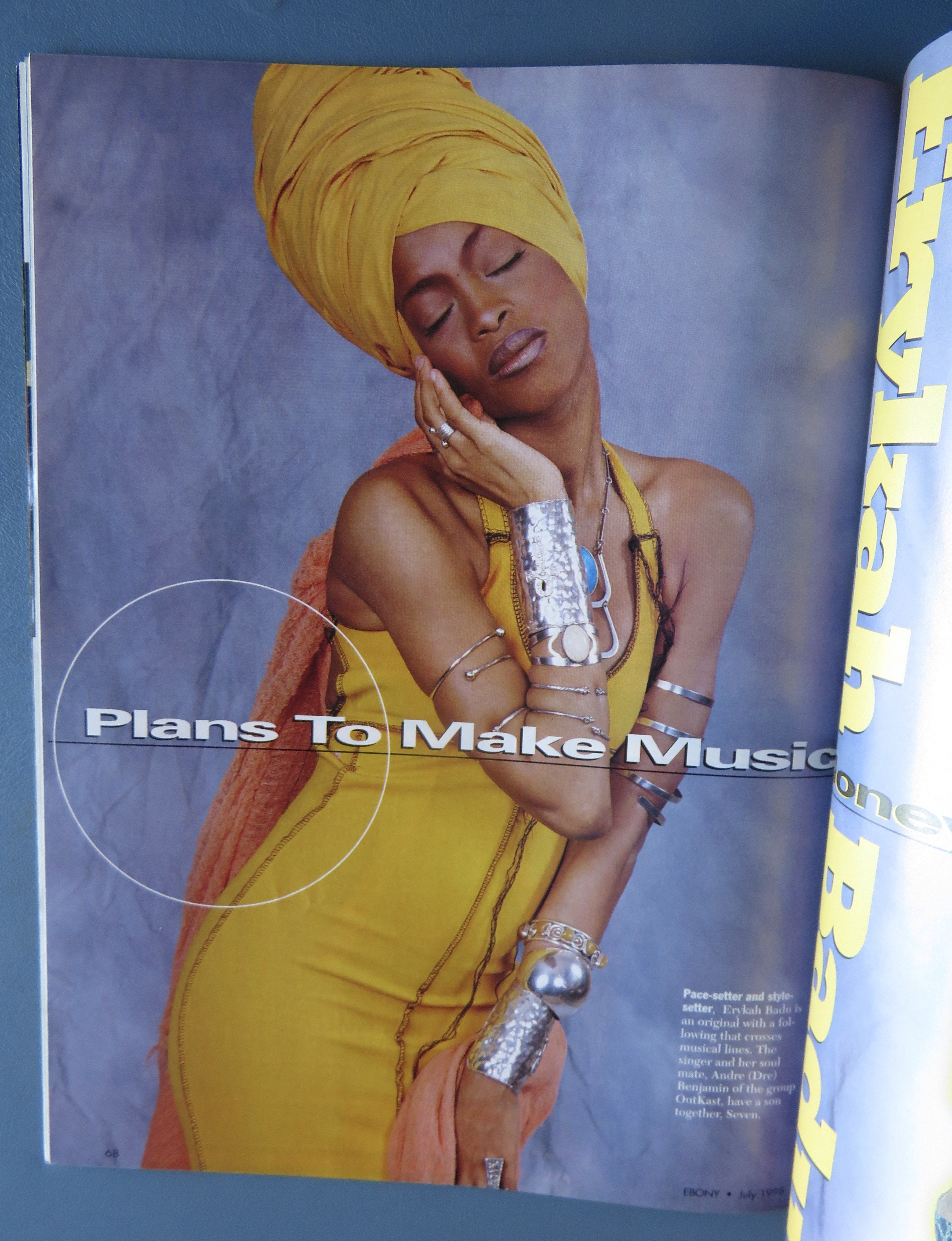 Ebony Magazine July 1998 Erykah Badu