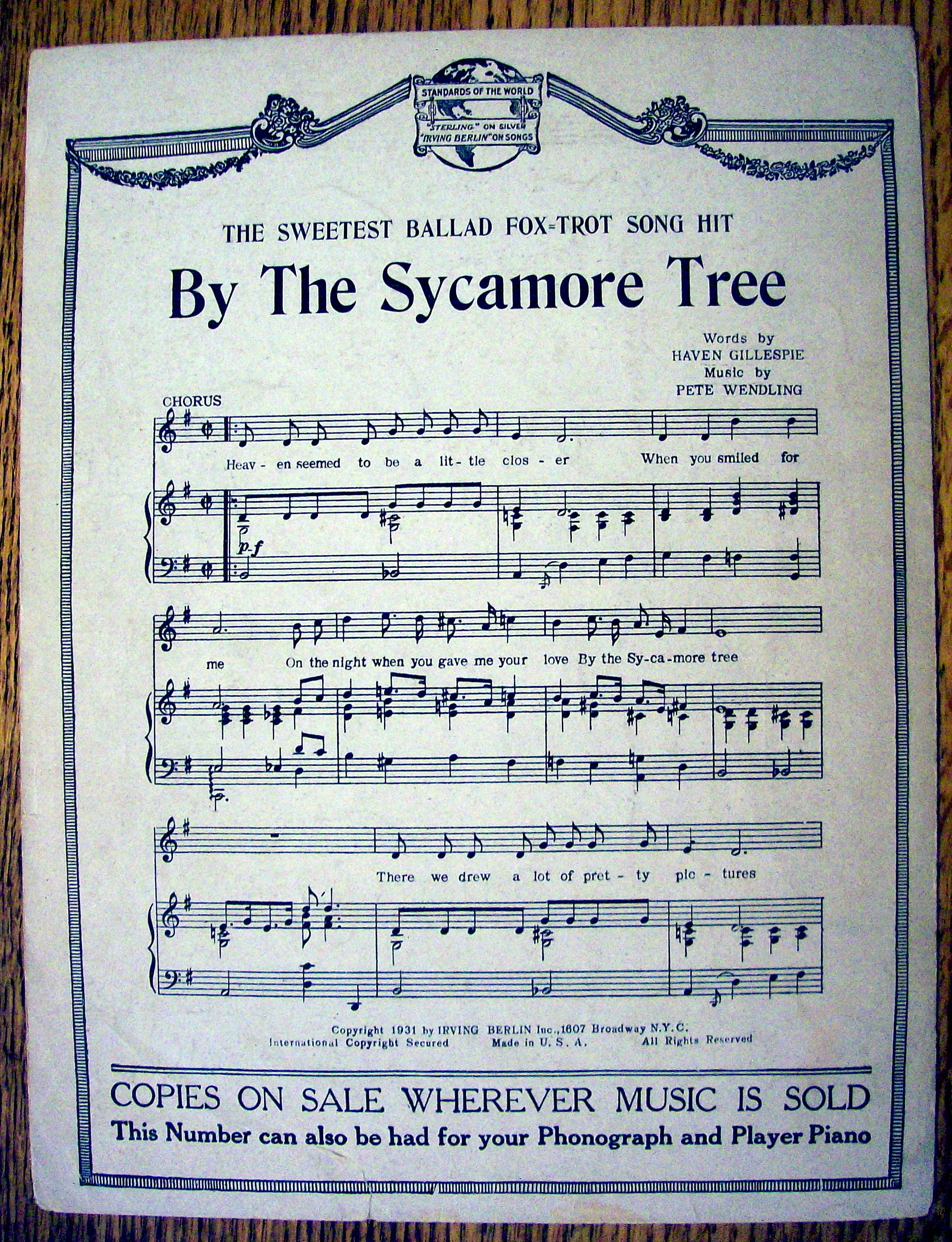 Sheet Music For 1931 All Of Me