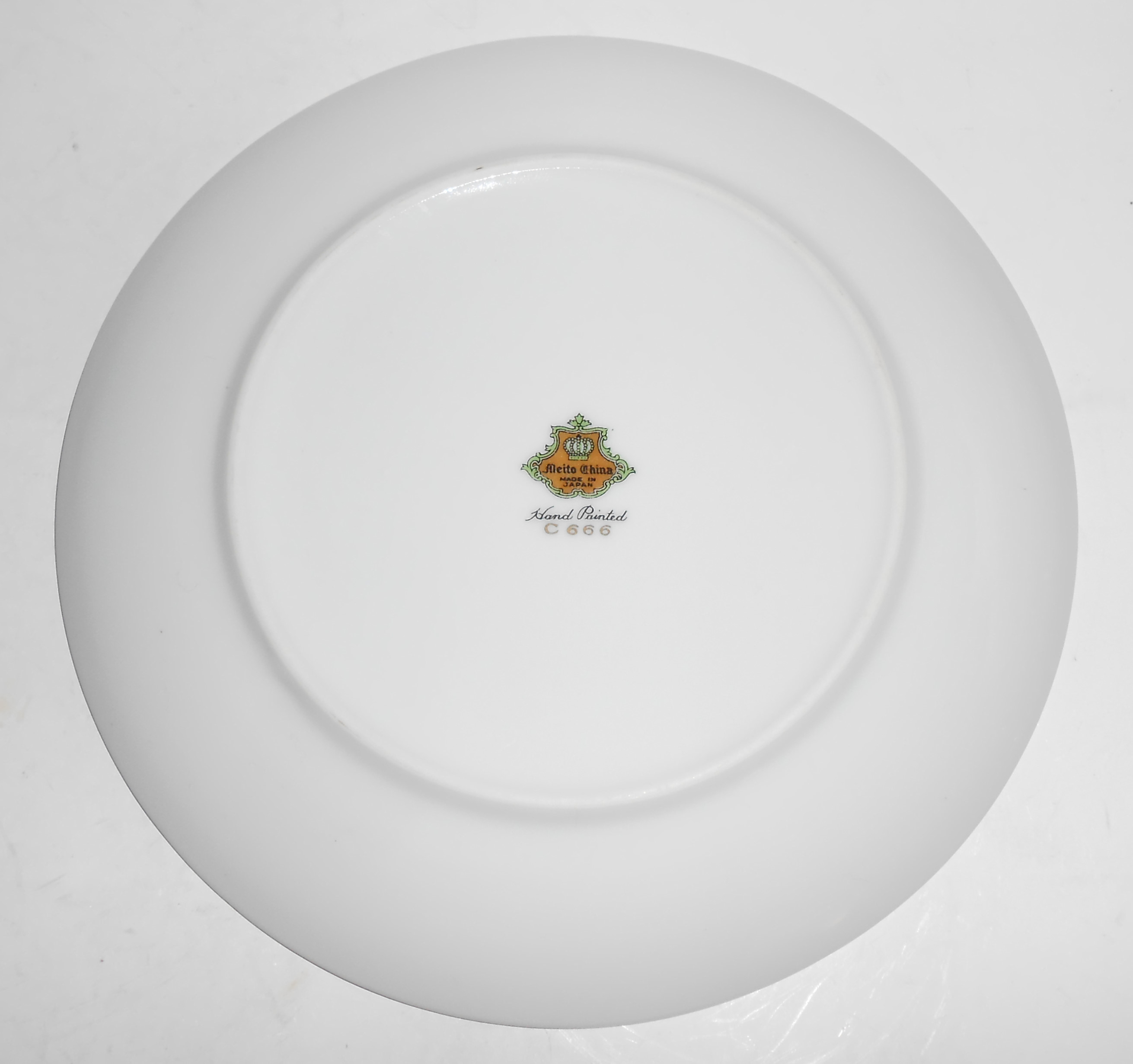 Meito China Porcelain Japan Midas Gold Wheat Salad Plt