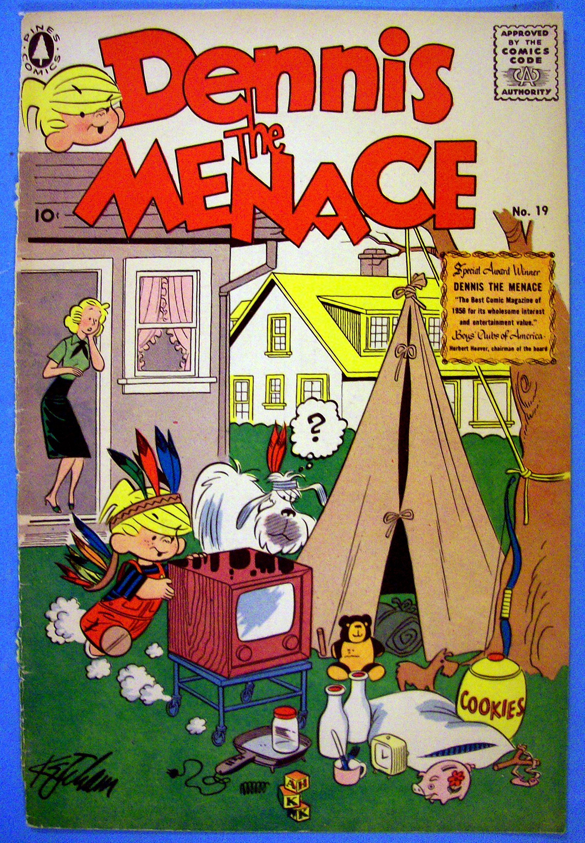 Dennis the Menace Comic Cover #19 November 1957