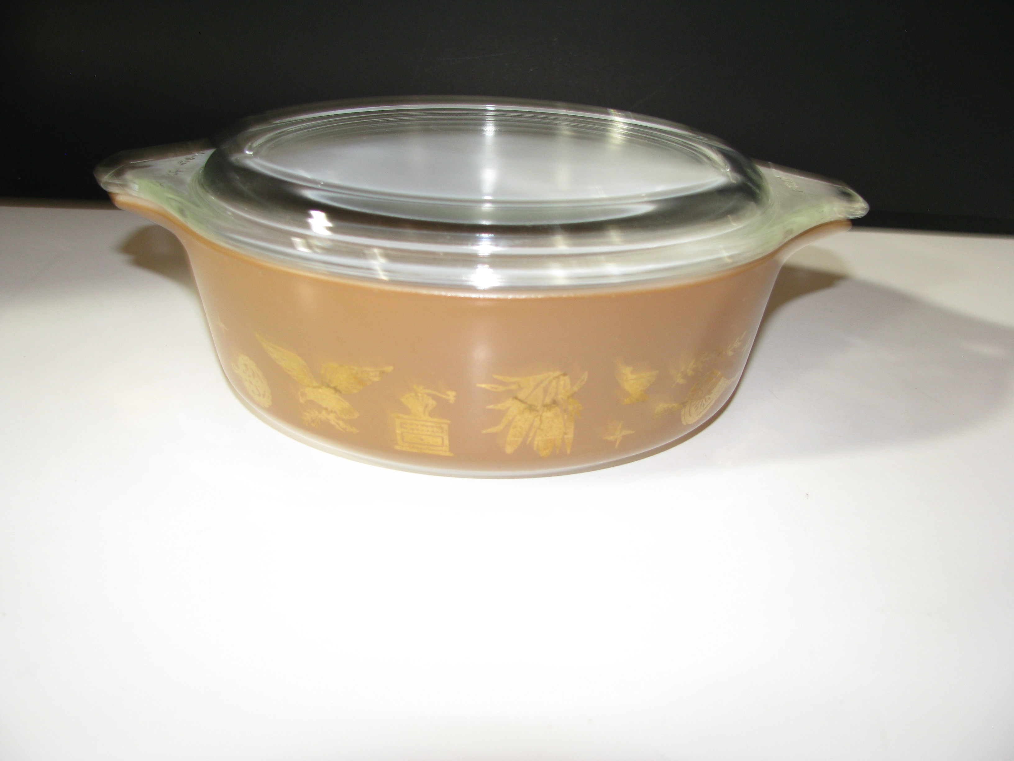 Vintage Pyrex Early American 471 Casserole Dish/Lid