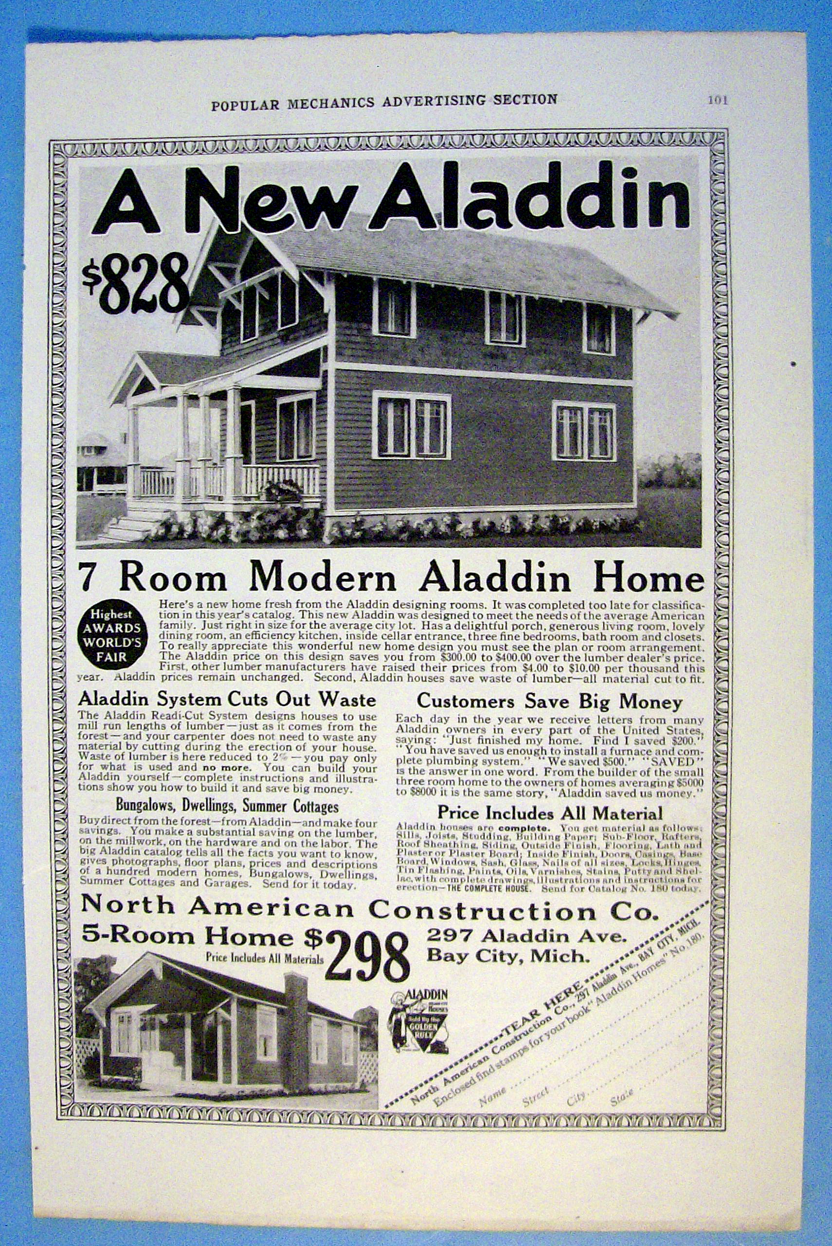 1916 Aladdin Home with 7 Room Modern Aladdin Home
