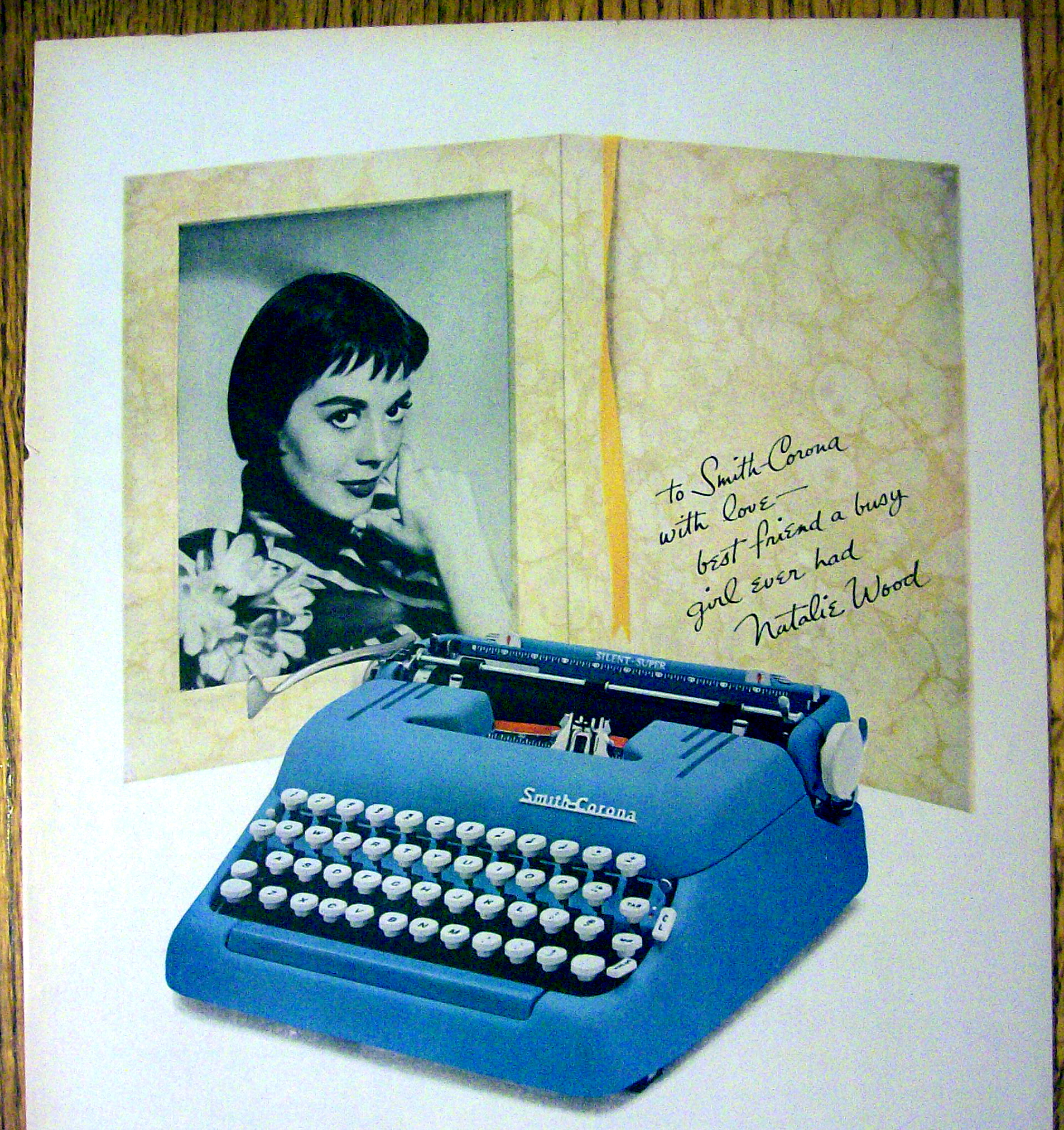 1958 Smith Corona Typewriter with Natalie Wood