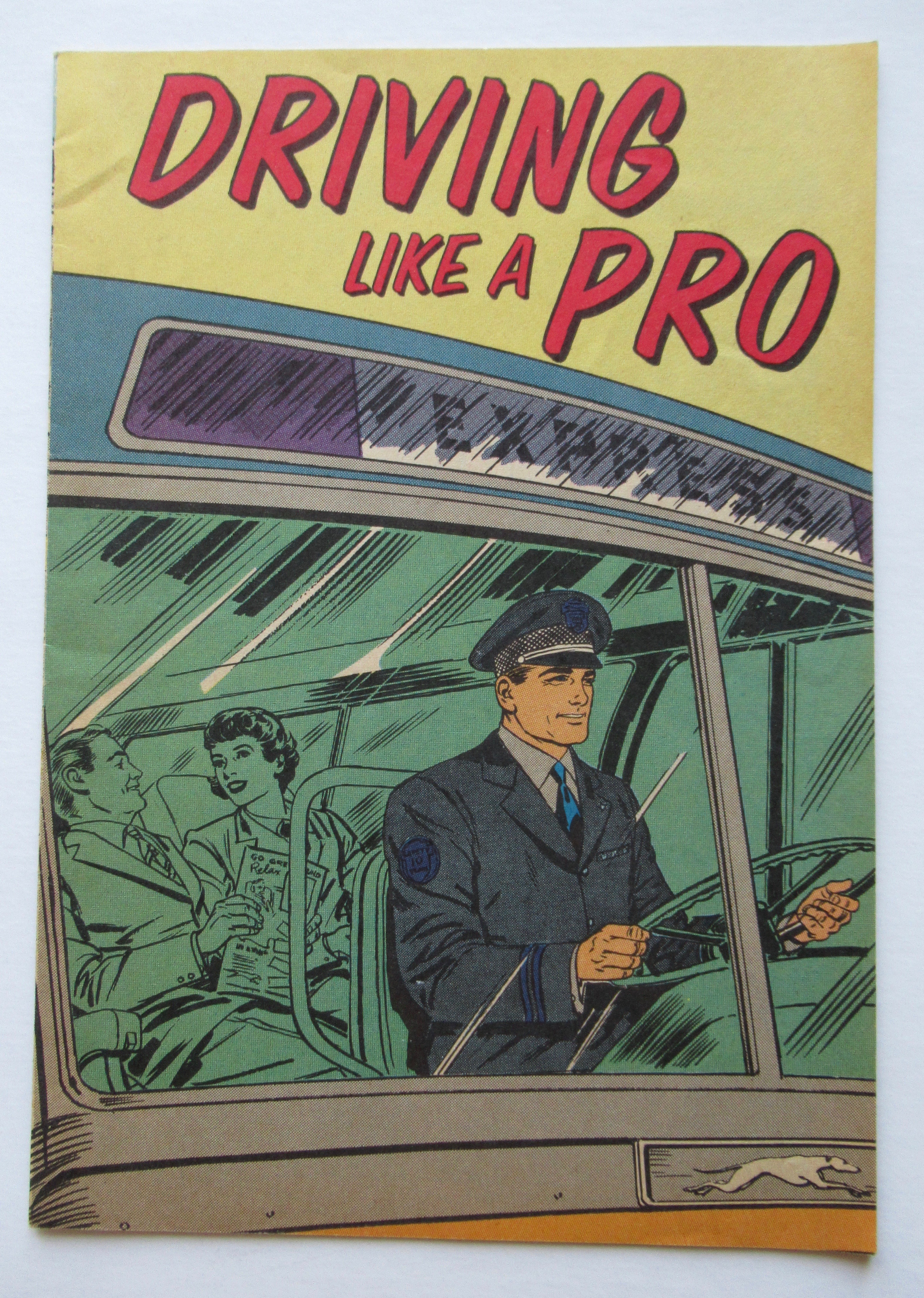 Driving Like A Pro 1958 Greyhound Bus Line Promotion