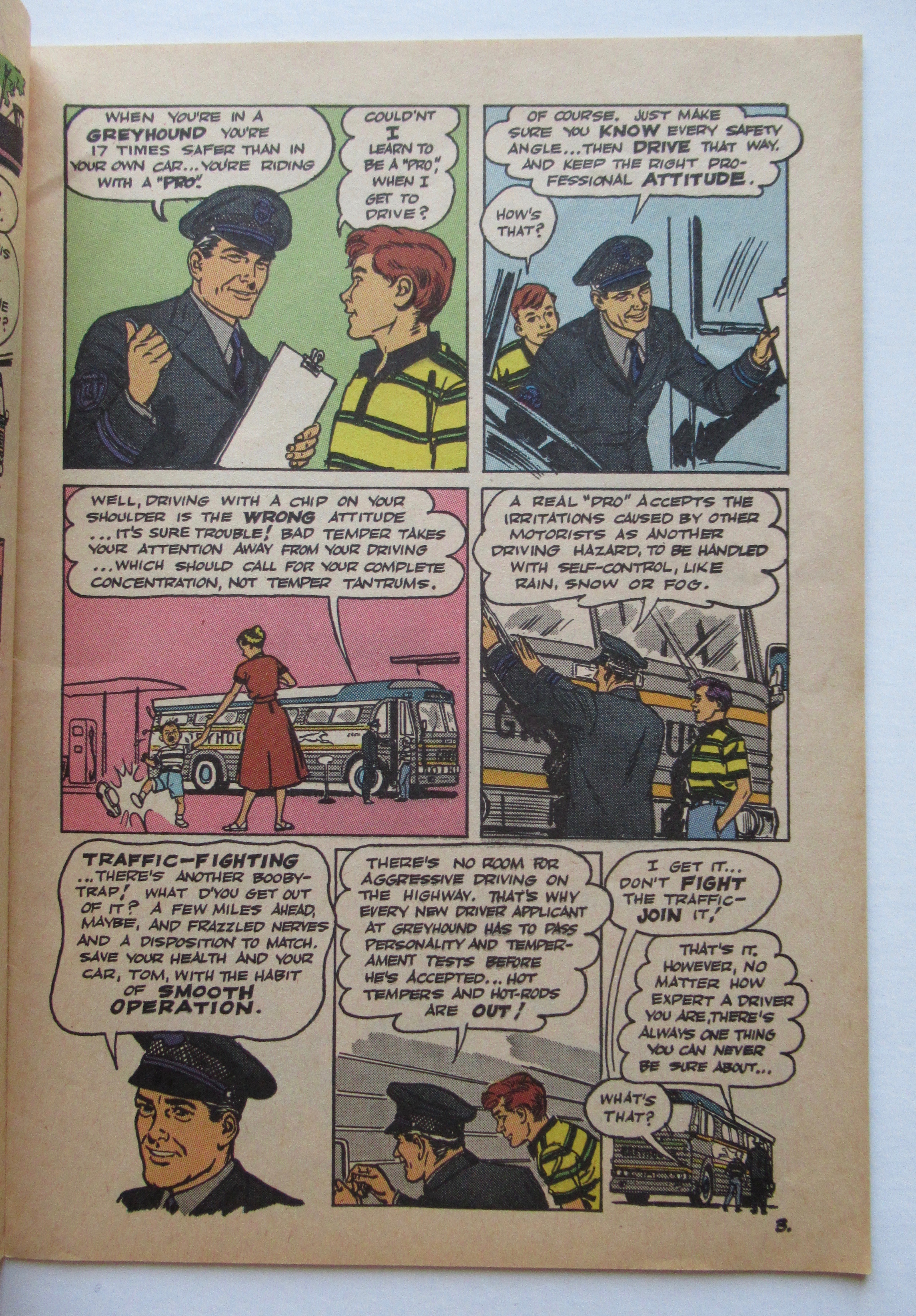 Driving Like A Pro 1958 Greyhound Bus Line Promotion