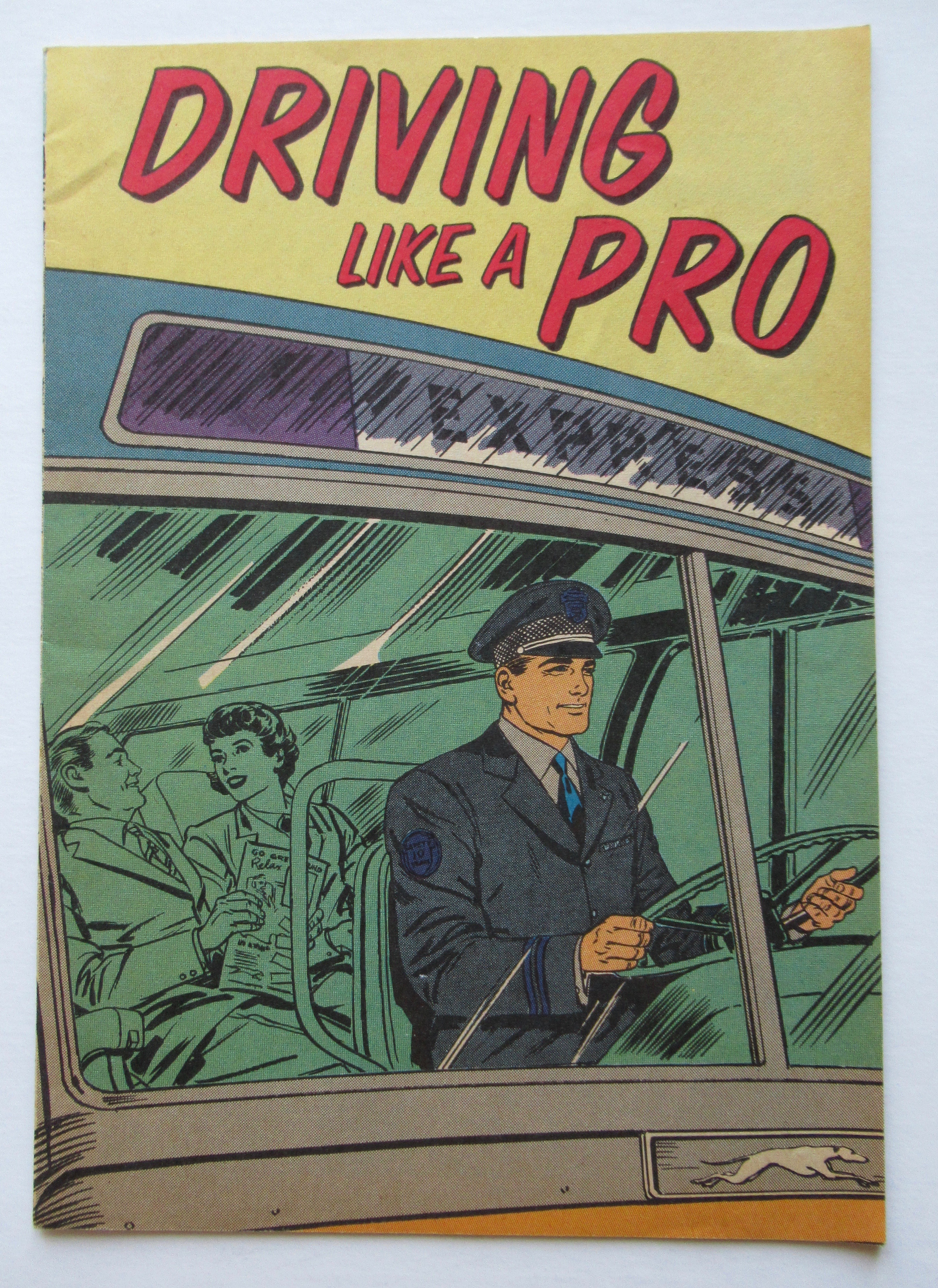 Driving Like A Pro 1958 Greyhound Bus Line Promotion