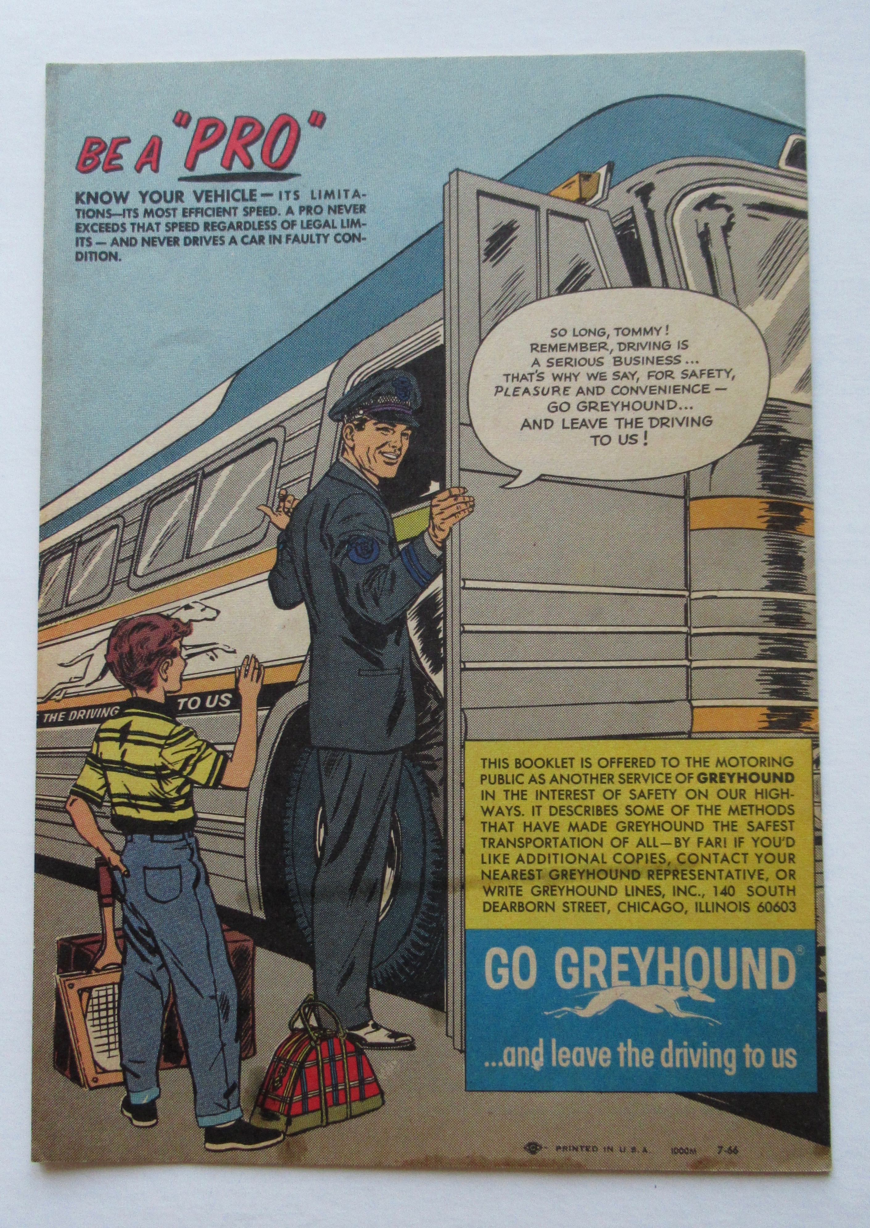 Driving Like A Pro 1958 Greyhound Bus Line Promotion