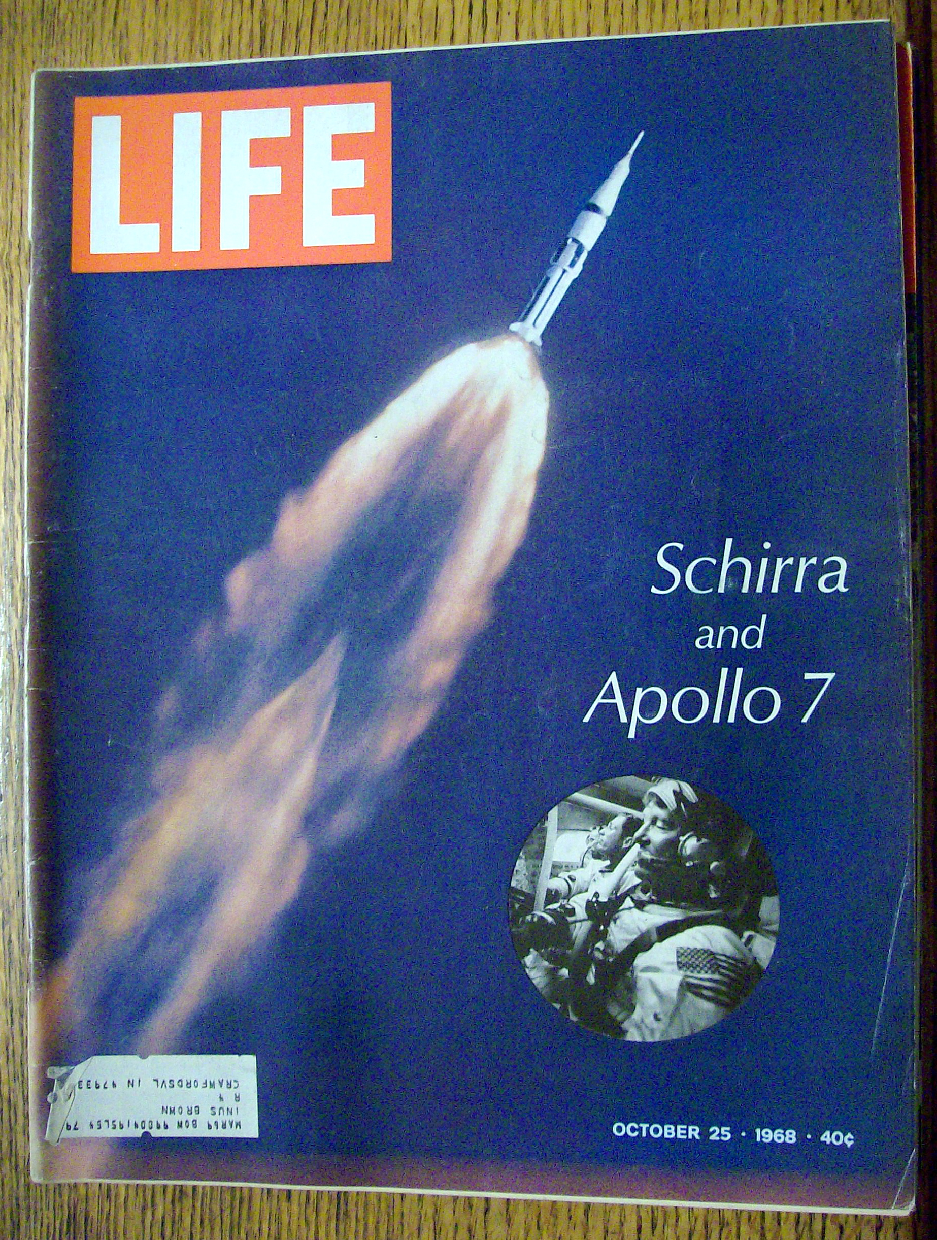 Life Magazine - October 25, 1968 - Schirra and Apollo 7