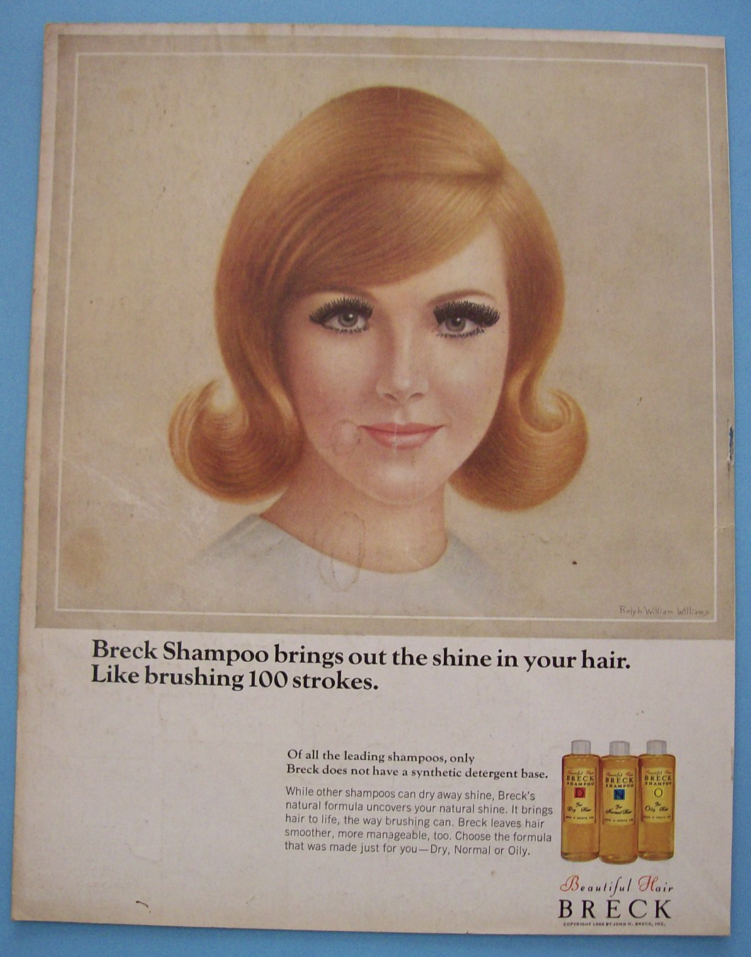 1966 Breck Shampoo with Lovely Red Haired Woman