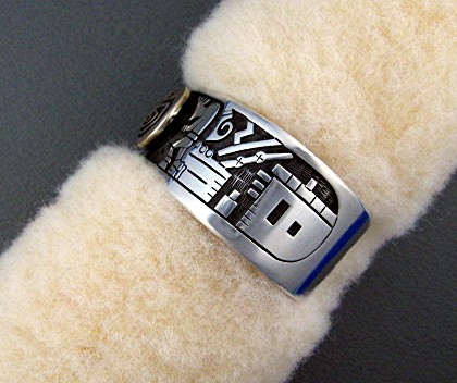 Navajo 14K Gold Sterling Silver Francis Leekya Cuff