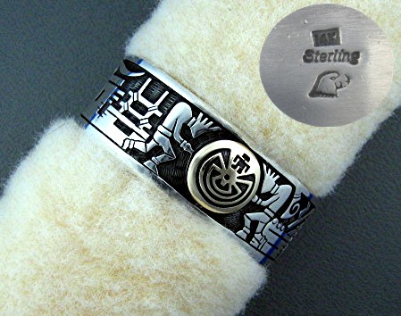 Navajo 14K Gold Sterling Silver Francis Leekya Cuff