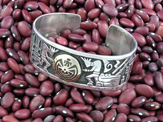 Navajo 14K Gold Sterling Silver Francis Leekya Cuff