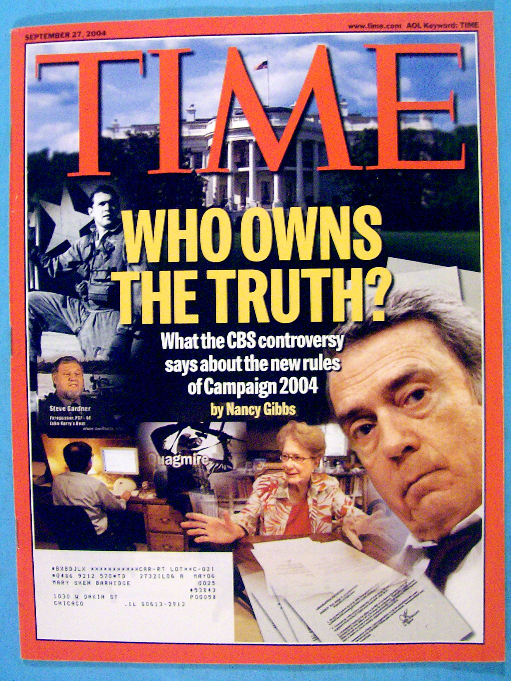 Time Magazine September 27, 2004 Who Owns The Truth?