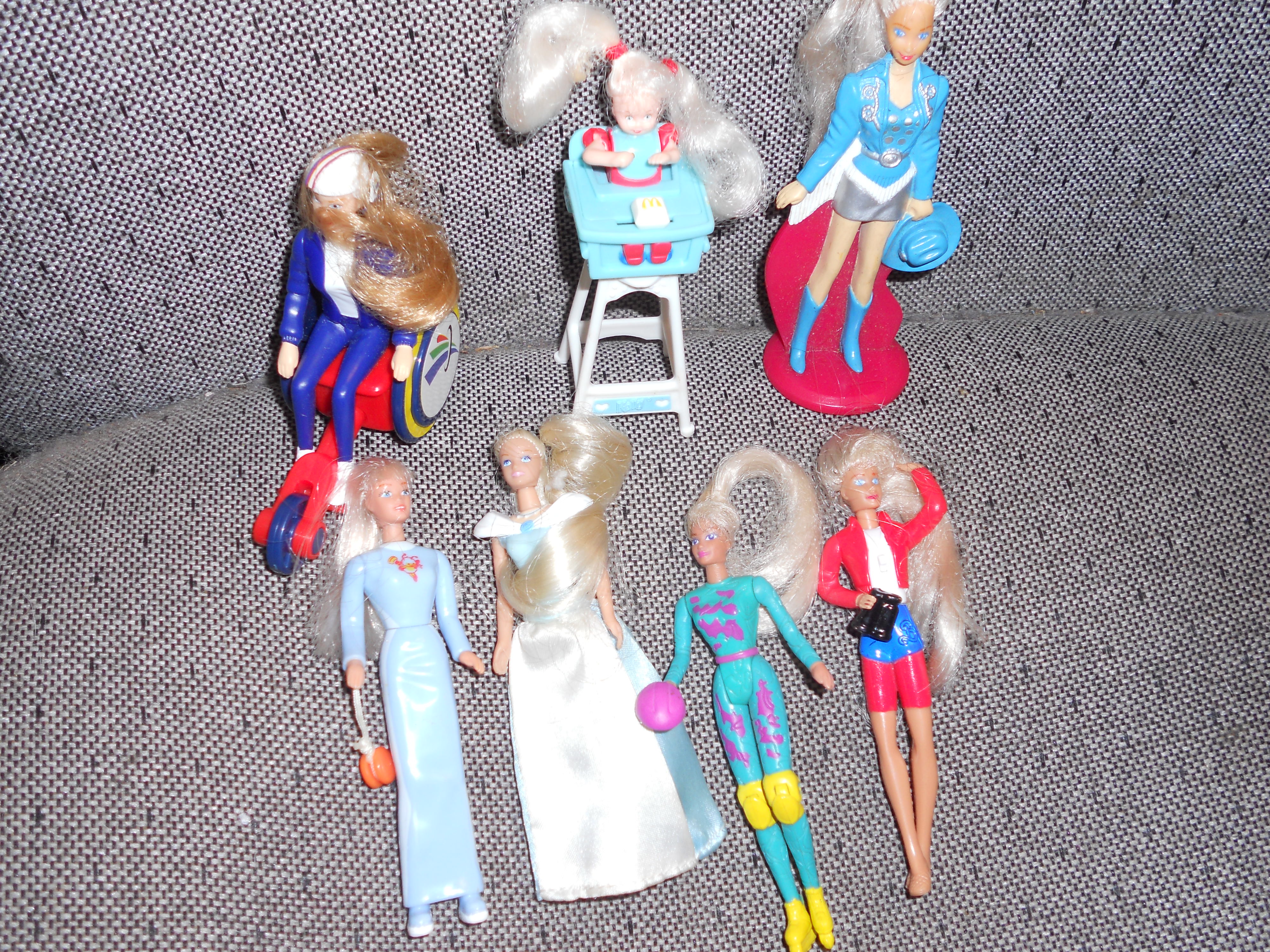 Barbie Doll Miniatures Lot of 7 1980s Mattel