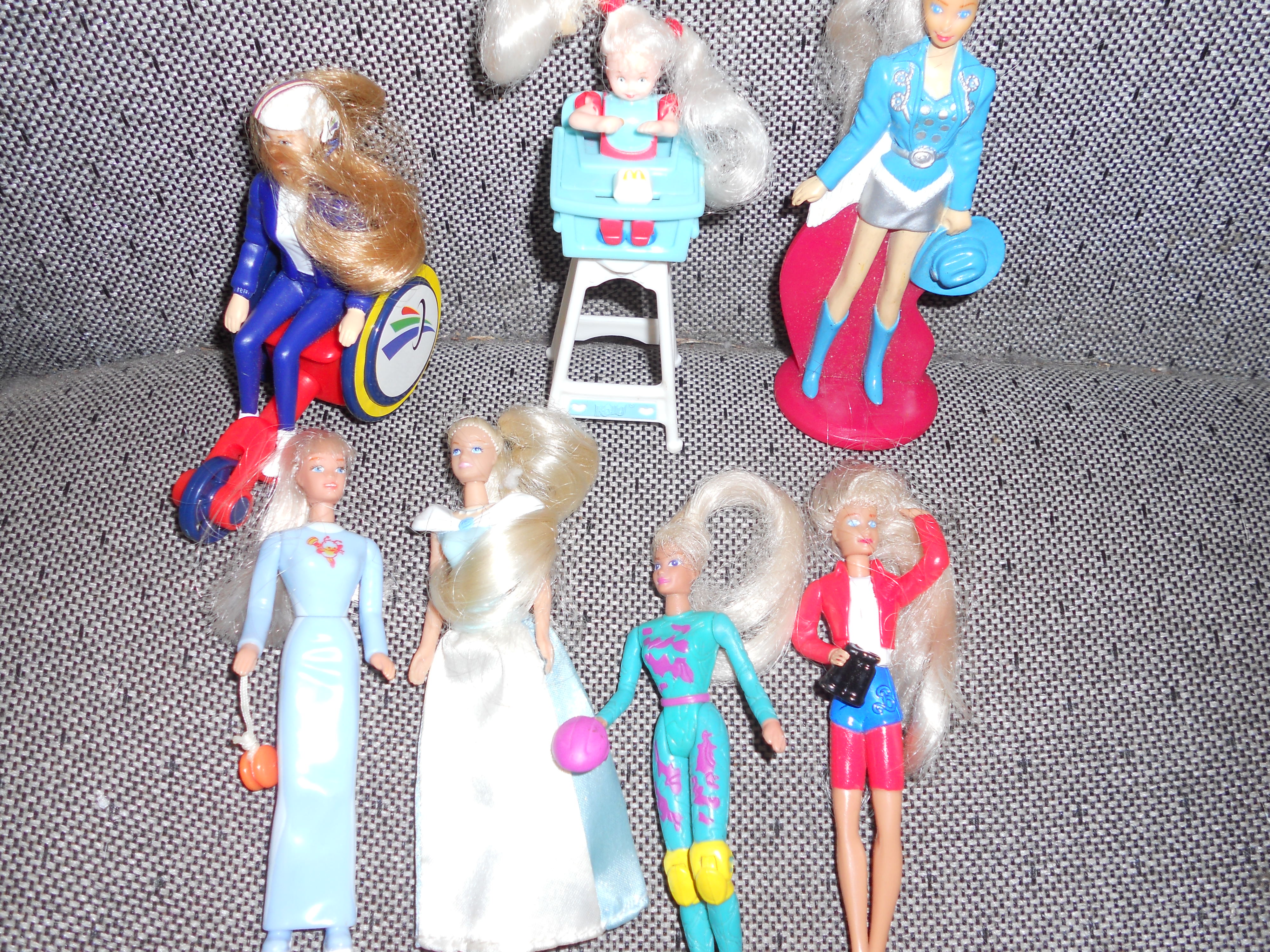 Barbie Doll Miniatures Lot of 7 1980s Mattel