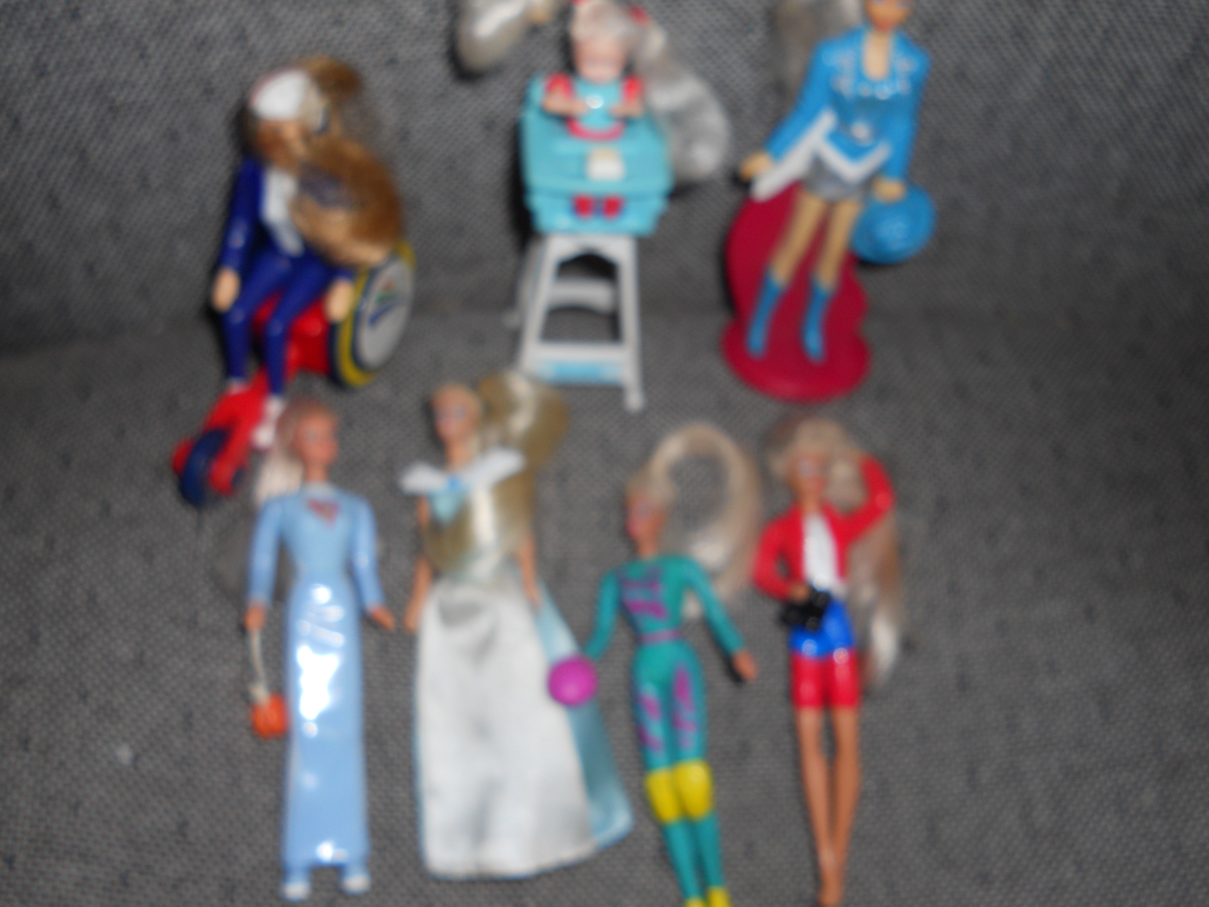 Barbie Doll Miniatures Lot of 7 1980s Mattel