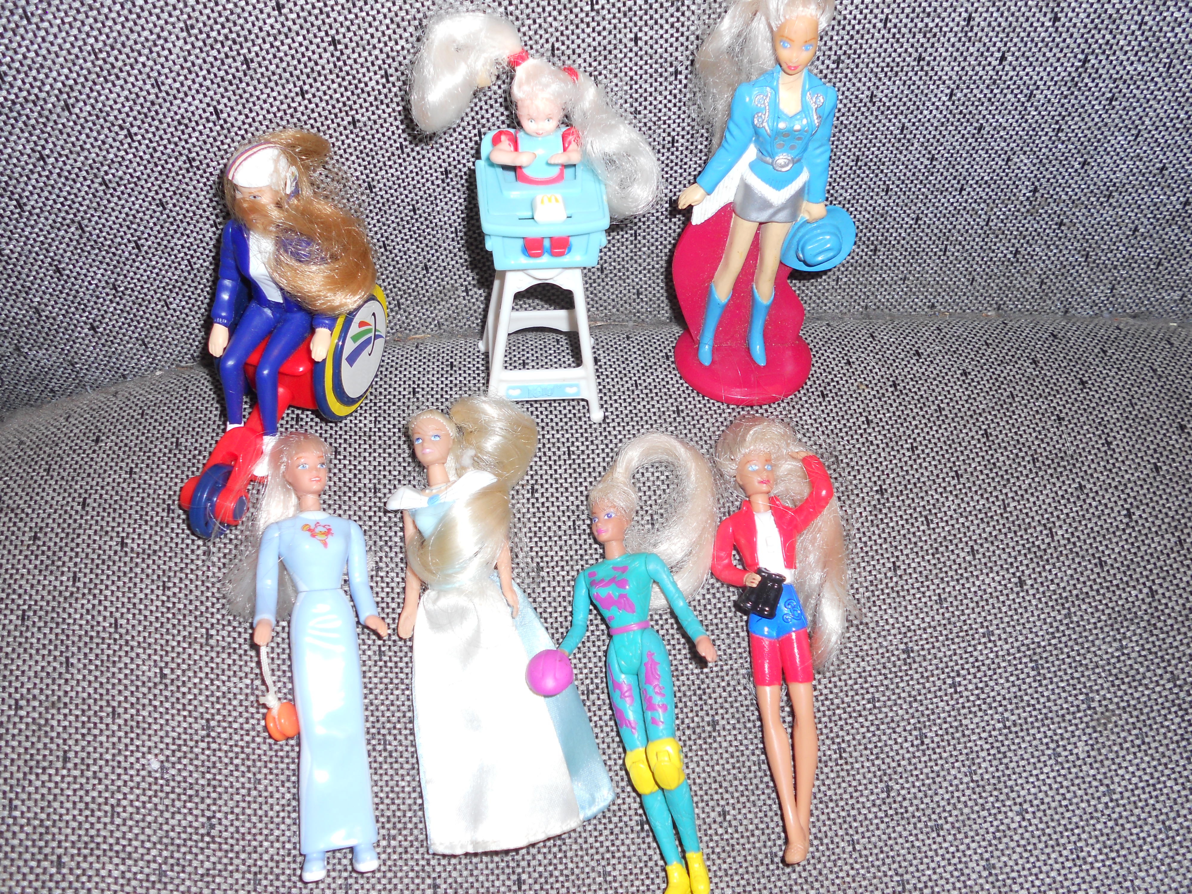 Barbie Doll Miniatures Lot of 7 1980s Mattel